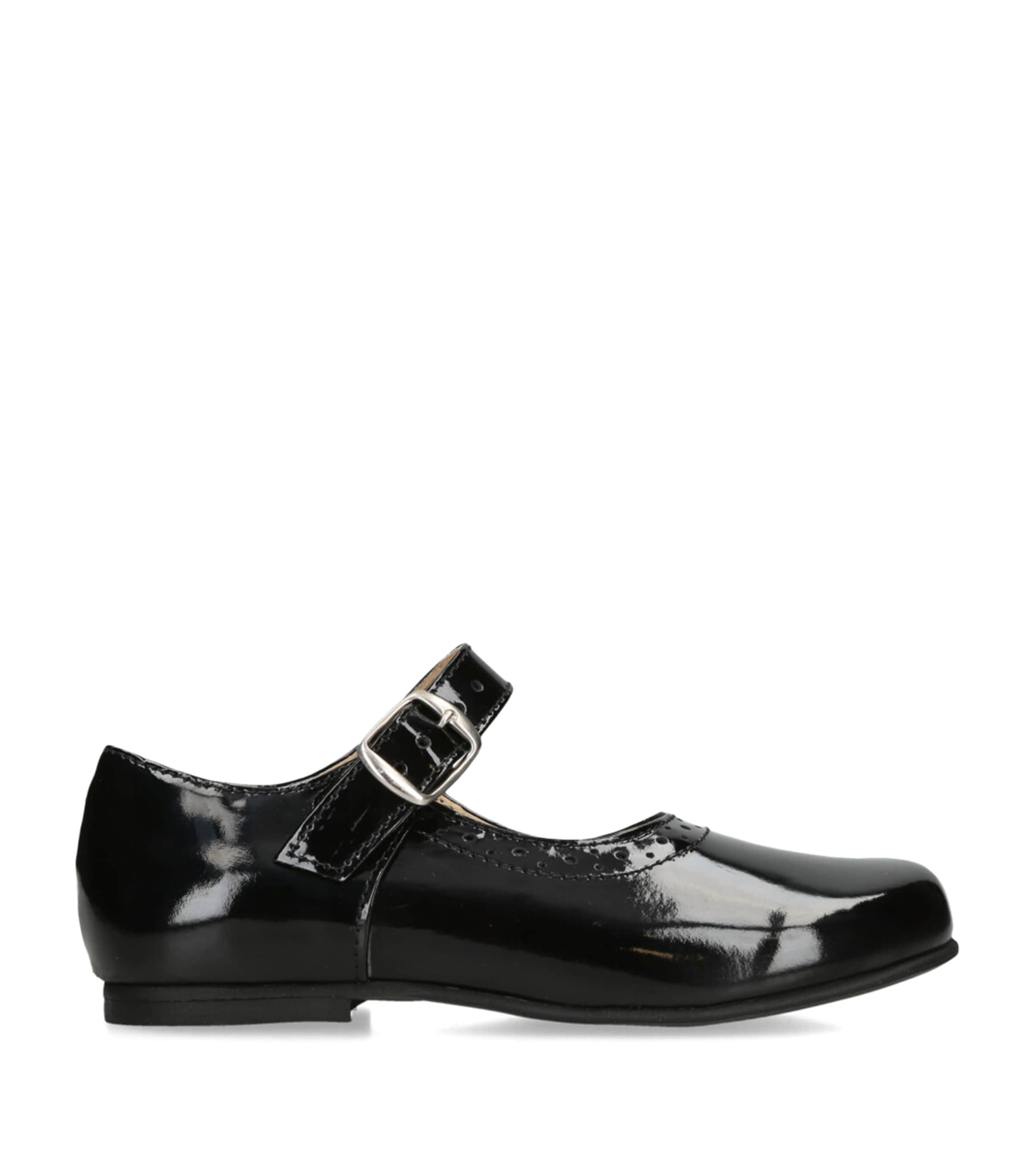 papouelli Leather Millie Mary Janes Black Image 1