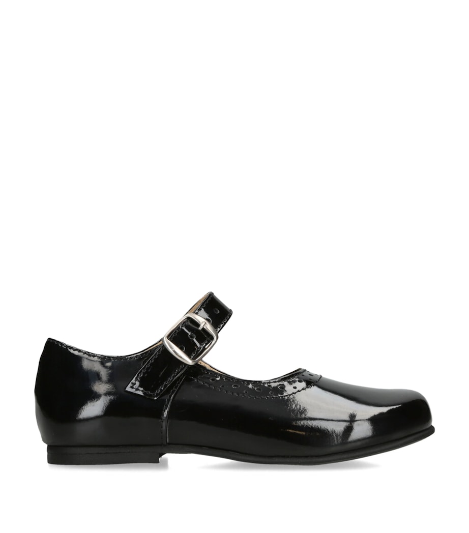 papouelli Leather Millie Mary Janes Black Image 1