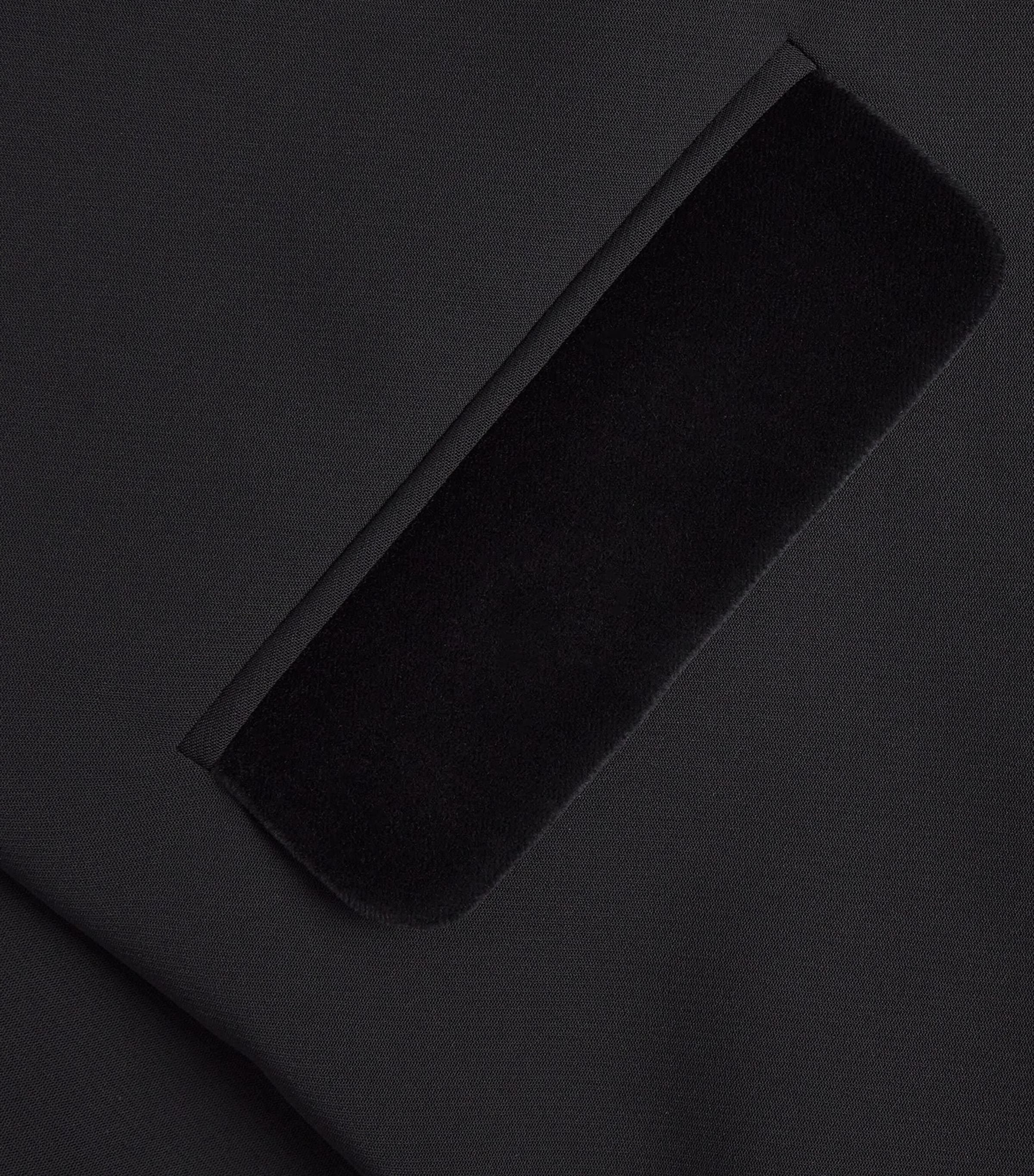 Velvet-Trim Mini Dress BLACK Image 5