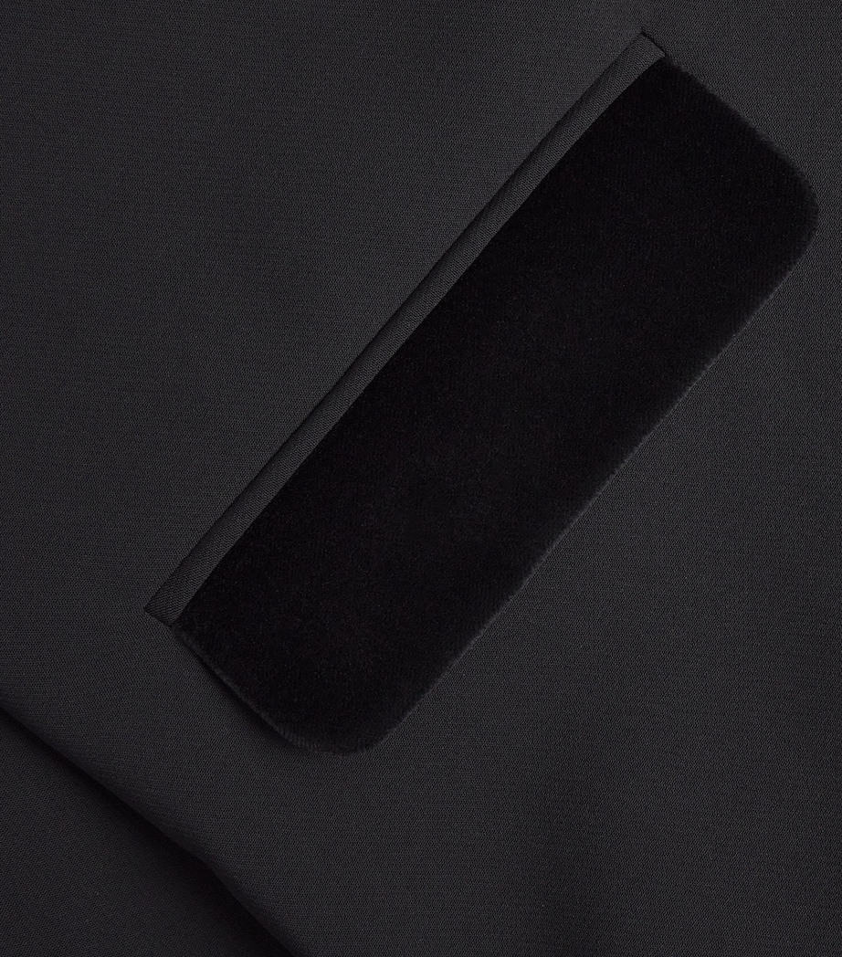 Velvet-Trim Mini Dress BLACK Image 5