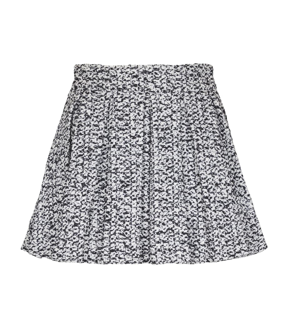 Tweed Pleated Mini Skirt EAB NOIR/BLANC Image 1