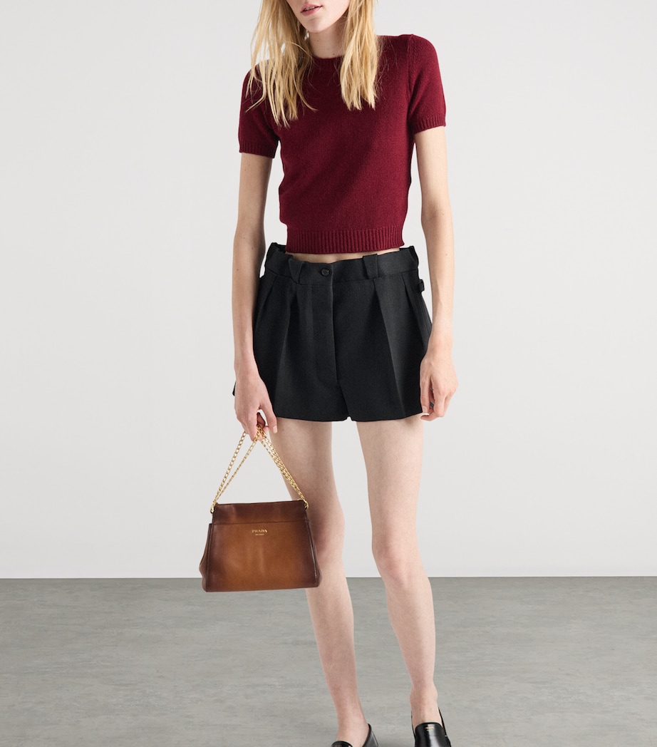 Cashmere Short-Sleeve Sweater F0399 Image 3