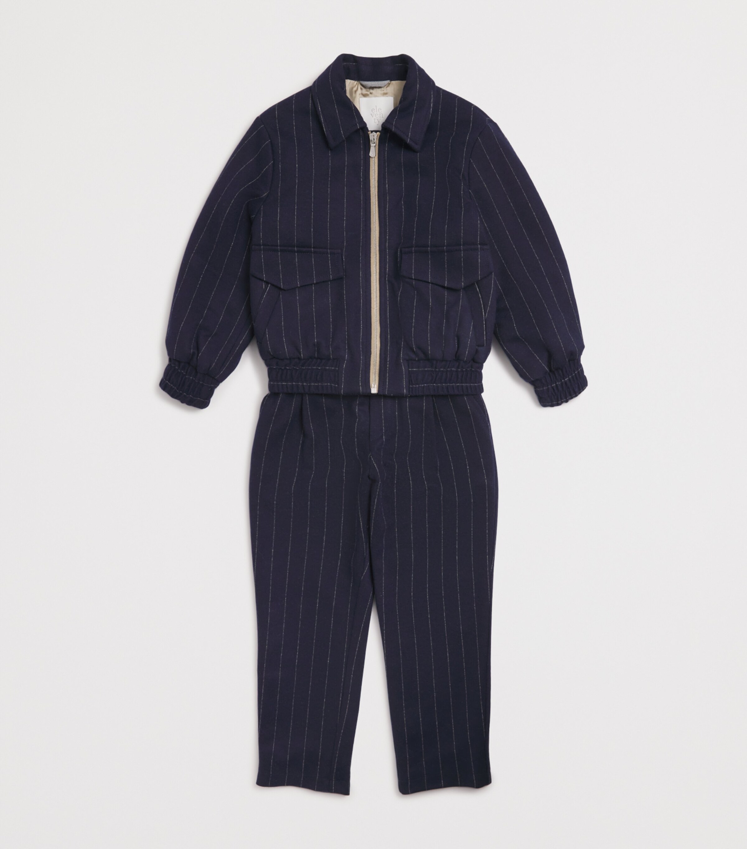 Eleventy Kids Pinstripe Drawstring Straight Trousers (2-16 Years) Image 3