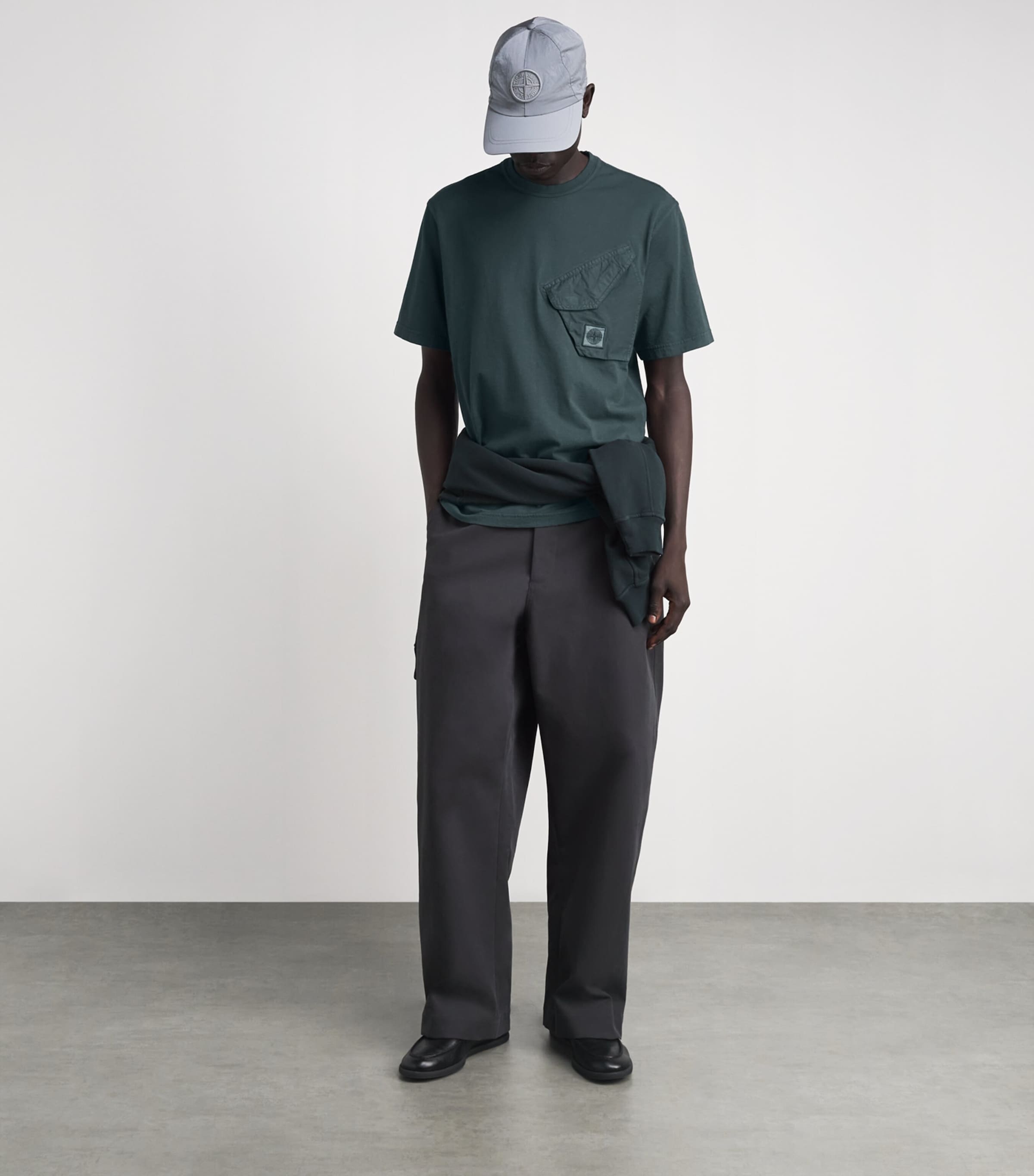 Stone Island Mens Cotton Compass Pocket T-Shirt Image 2