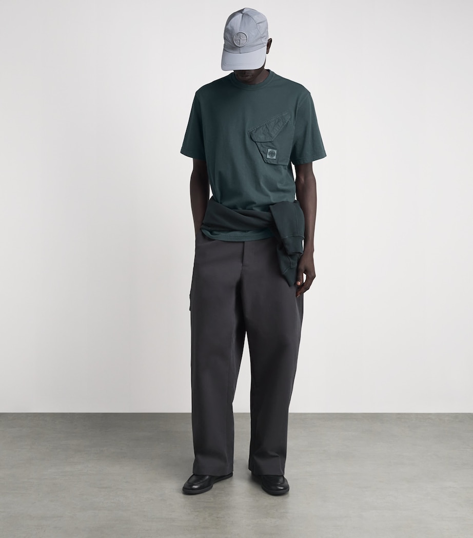 Stone Island Mens Cotton Compass Pocket T-Shirt Image 2