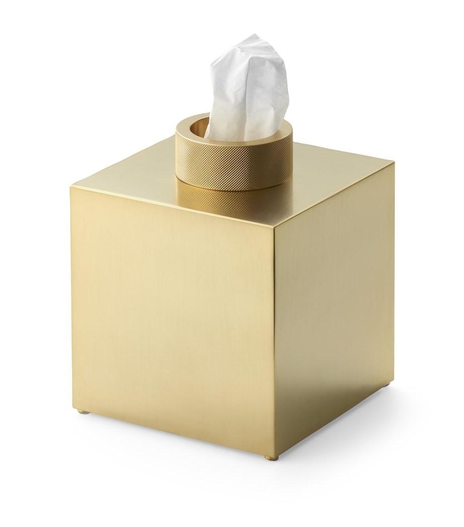 Brass Club Tissue Box GOLD MATT Image 1