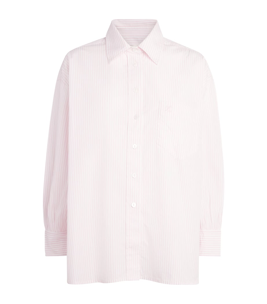 Suzie Kondi Womens Cotton Poplin Stripe Kappa Shirt Blush Stripe Image 1