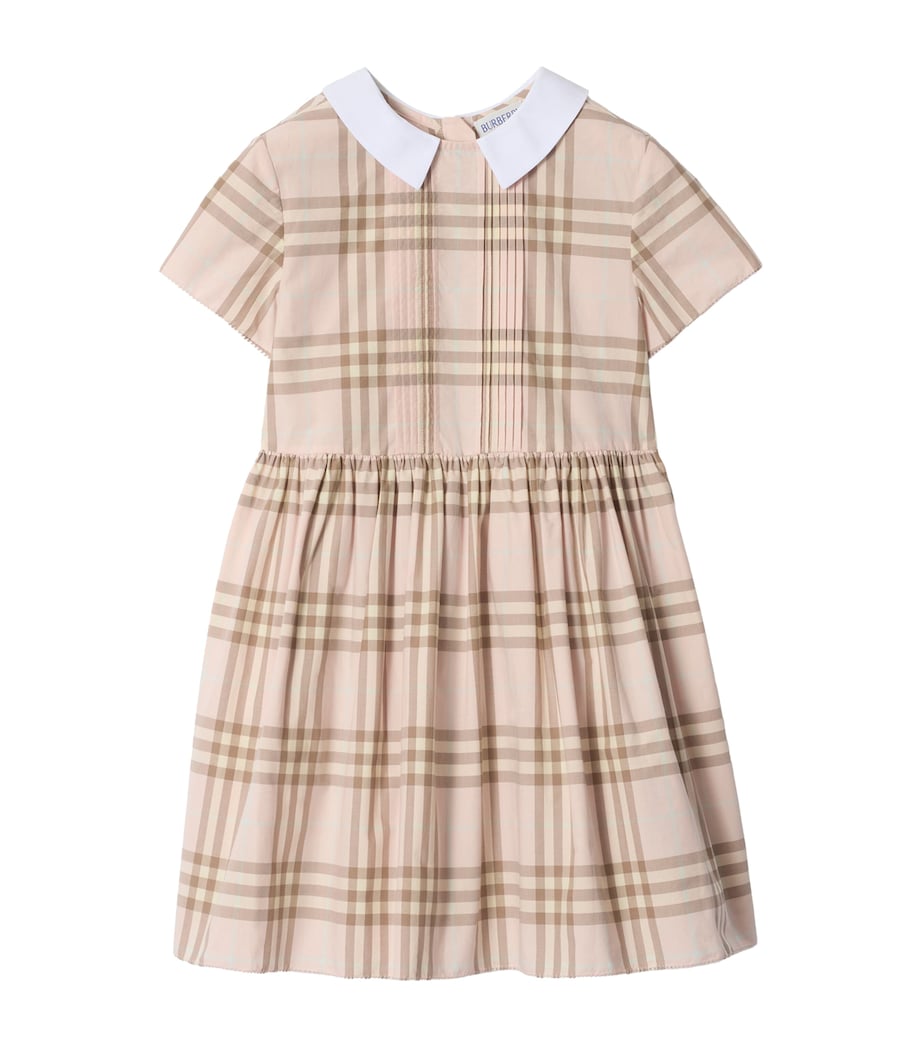 Cotton Check Dress (3-12 Years) ARCHIVE PINK IP CHEK Image 1