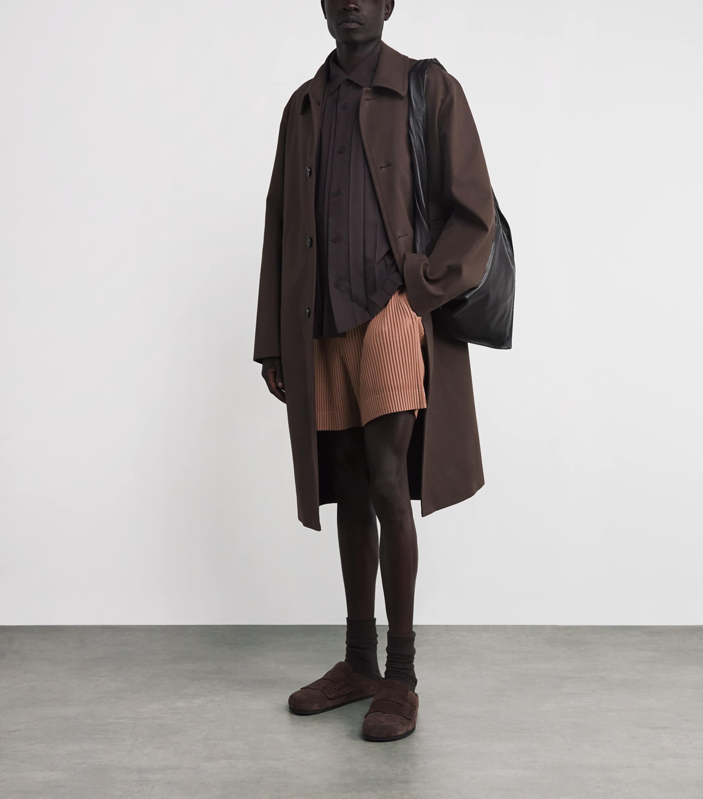 Homme Plissé Issey Miyake Mens Pleated Shorts Vanadinite Red Image 2