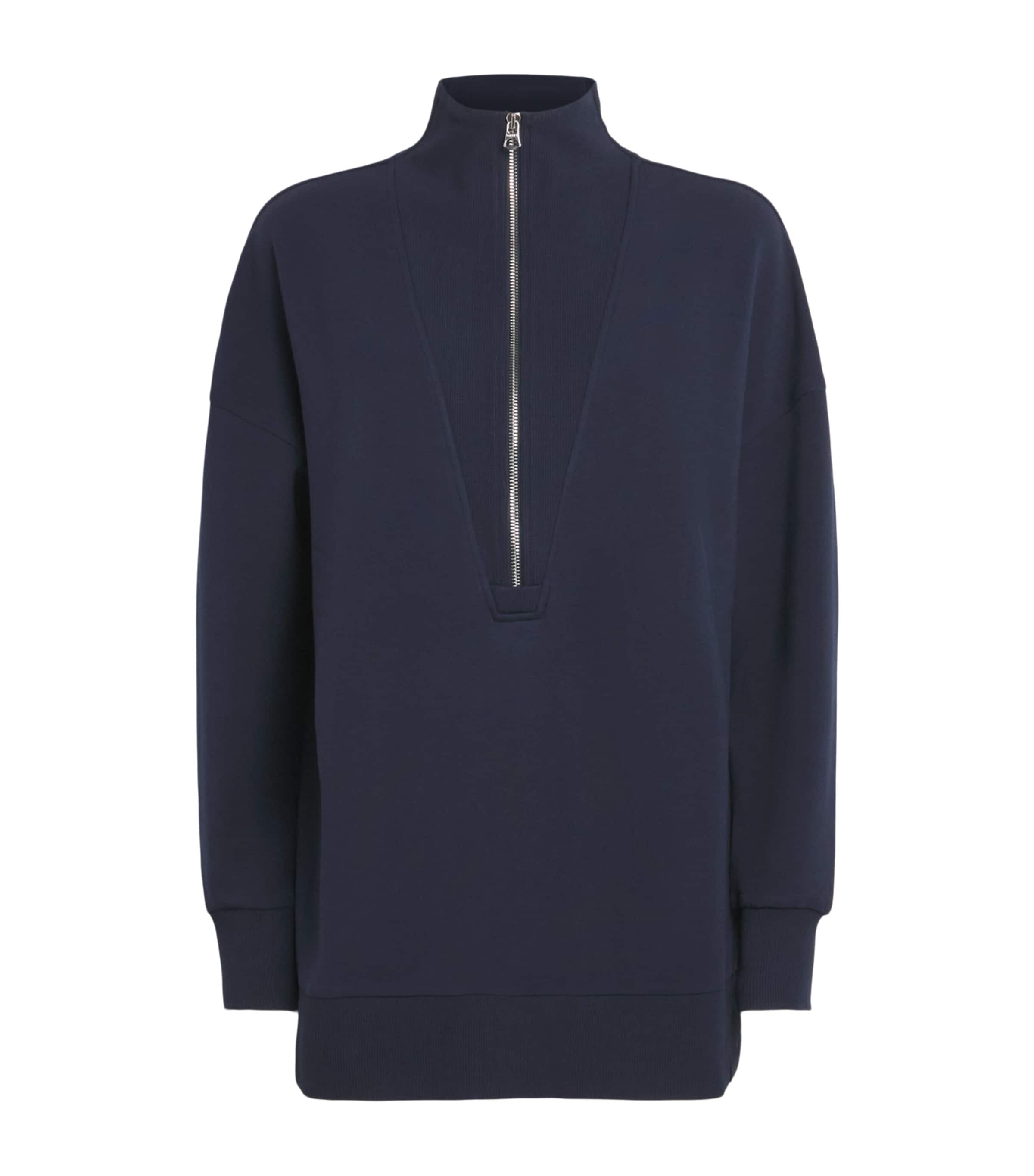 DoubleSoft Masie Quarter-Zip Sweatshirt NAVY Image 1