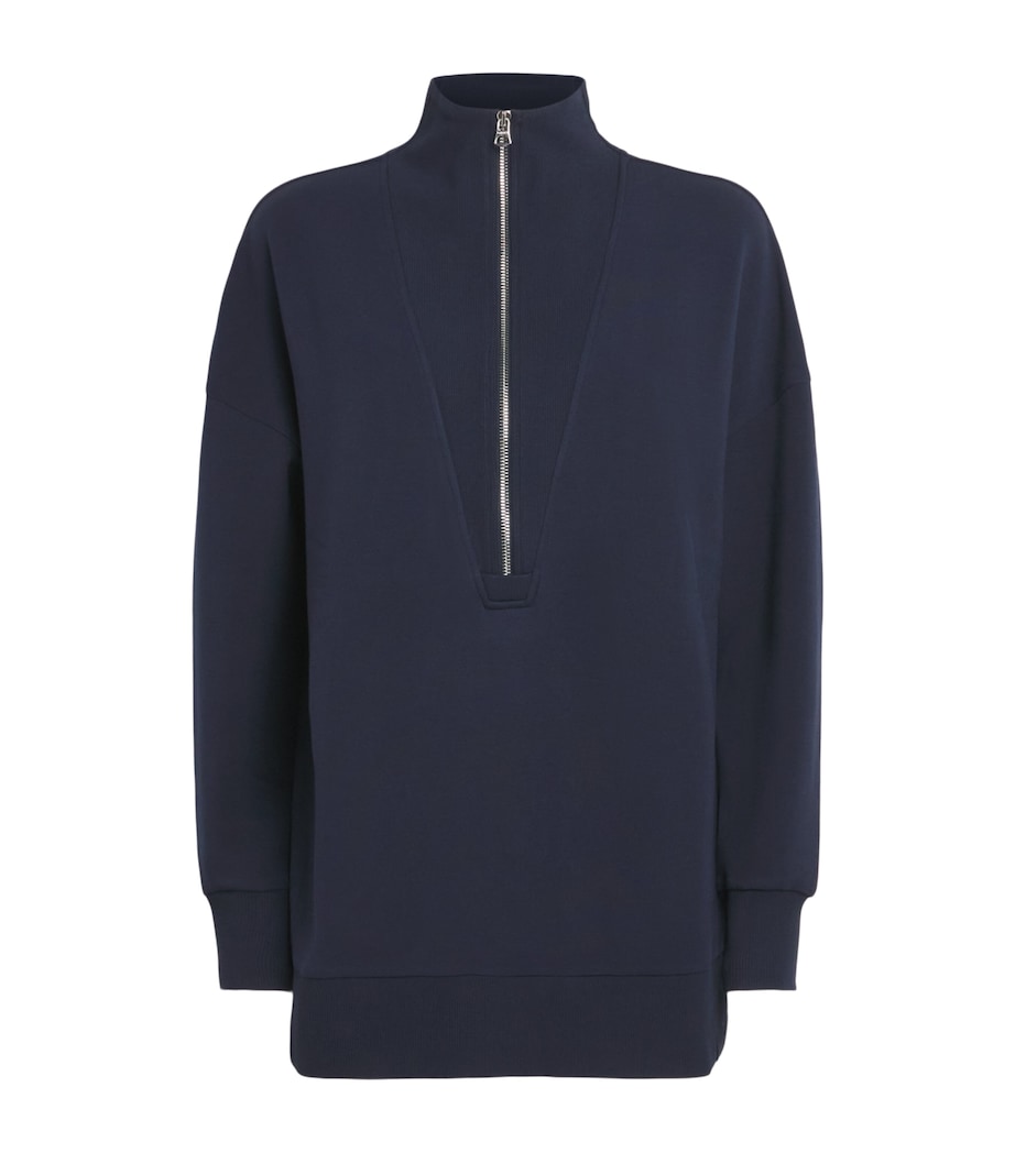 DoubleSoft Masie Quarter-Zip Sweatshirt NAVY Image 1