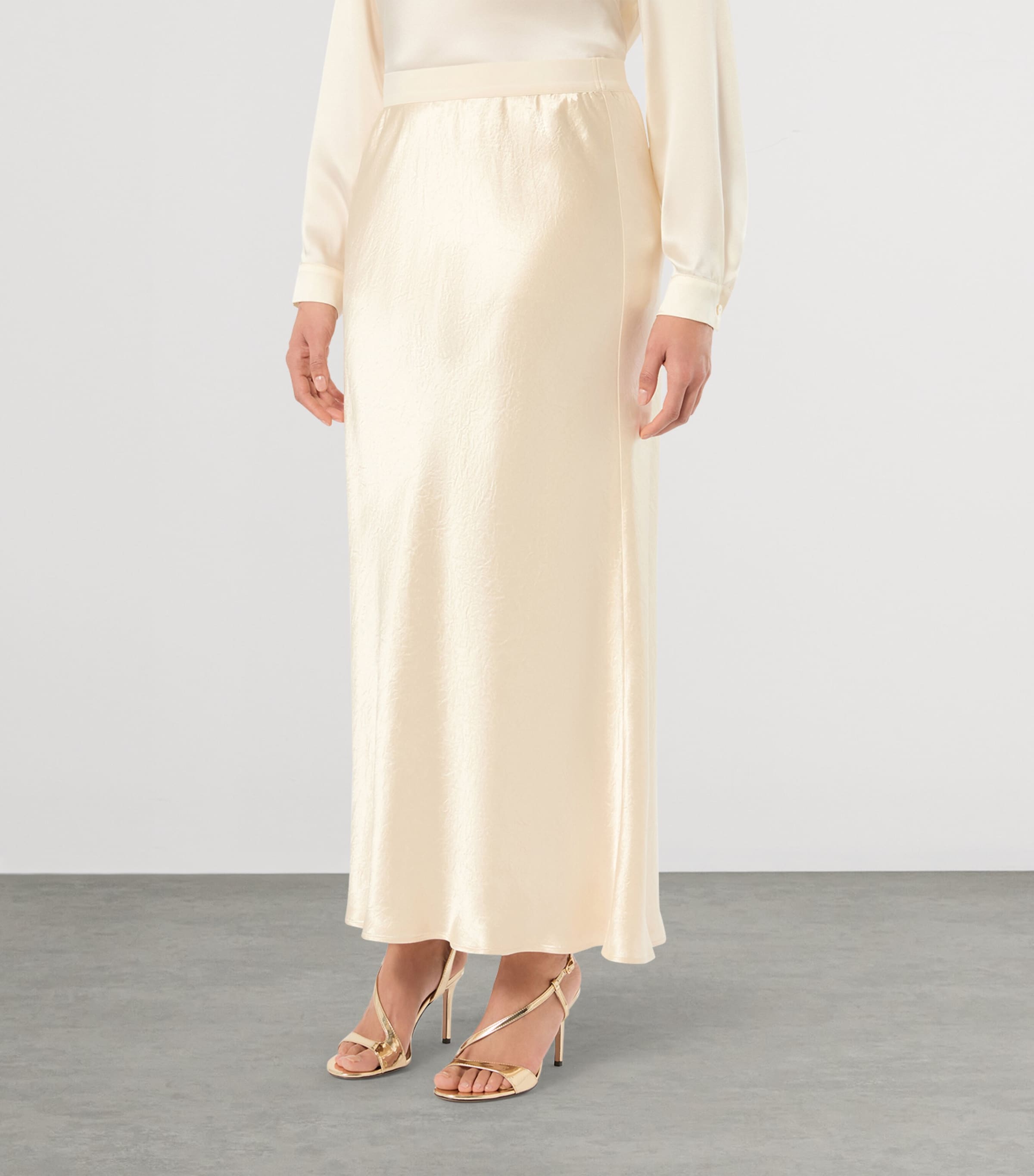 Marina Rinaldi Womens Midi Skirt Pearly White Image 3