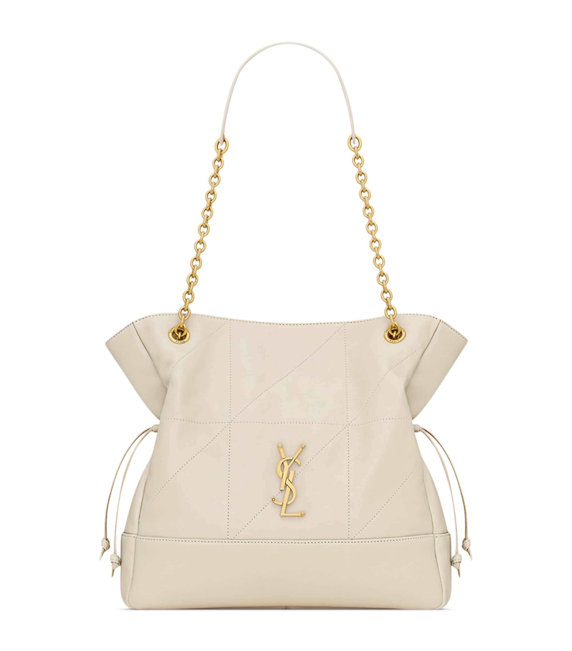 Saint Laurent Small Lambskin Jamie Shoulder Bag In White