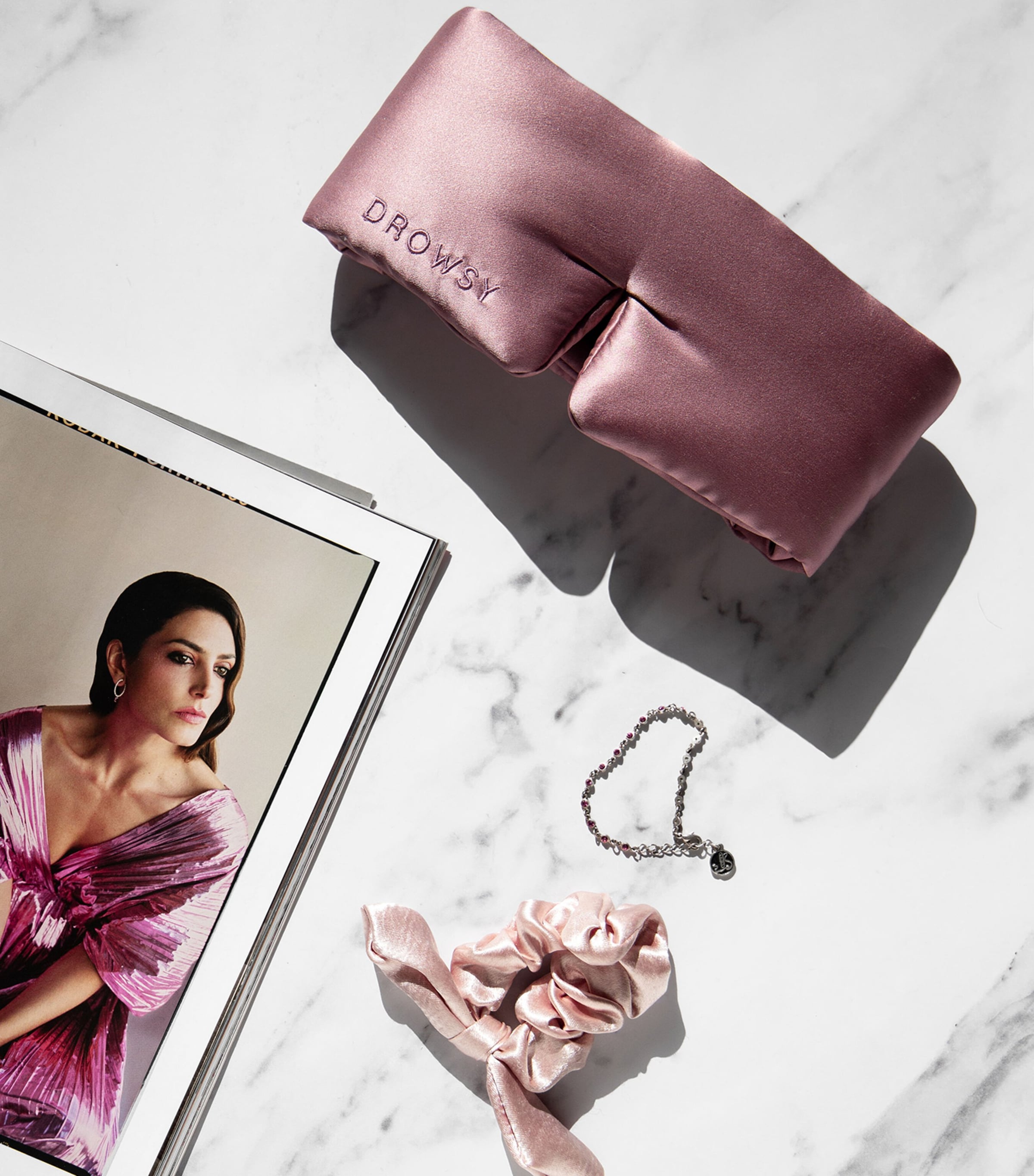 Silk Sleep Mask DAMASK ROSE Image 3