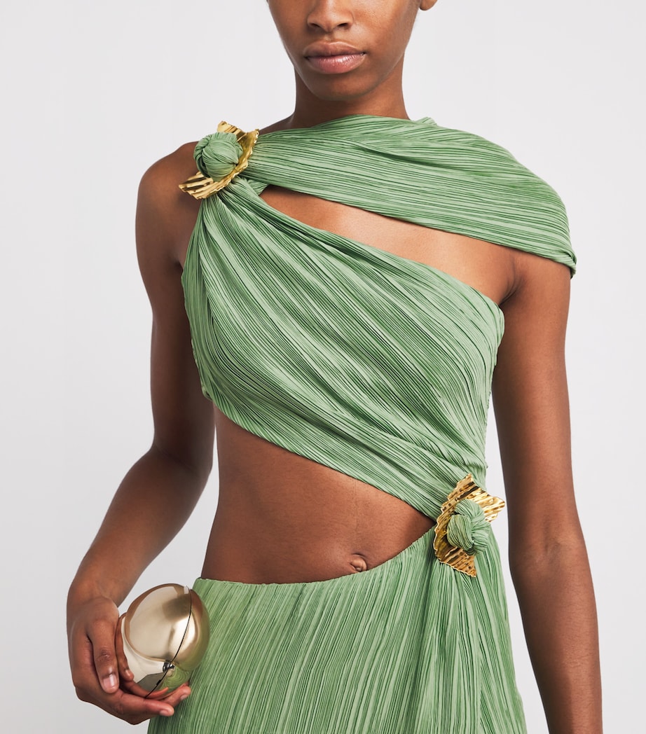 One-Shoulder Loah Midi Dress MOLDAVITE Image 4