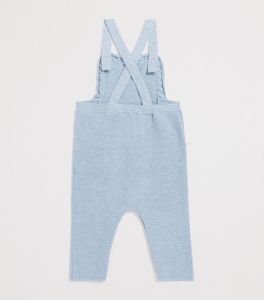 Cotton Knitted Dungarees (0-24 Months) 40CÉLESTE Image 2