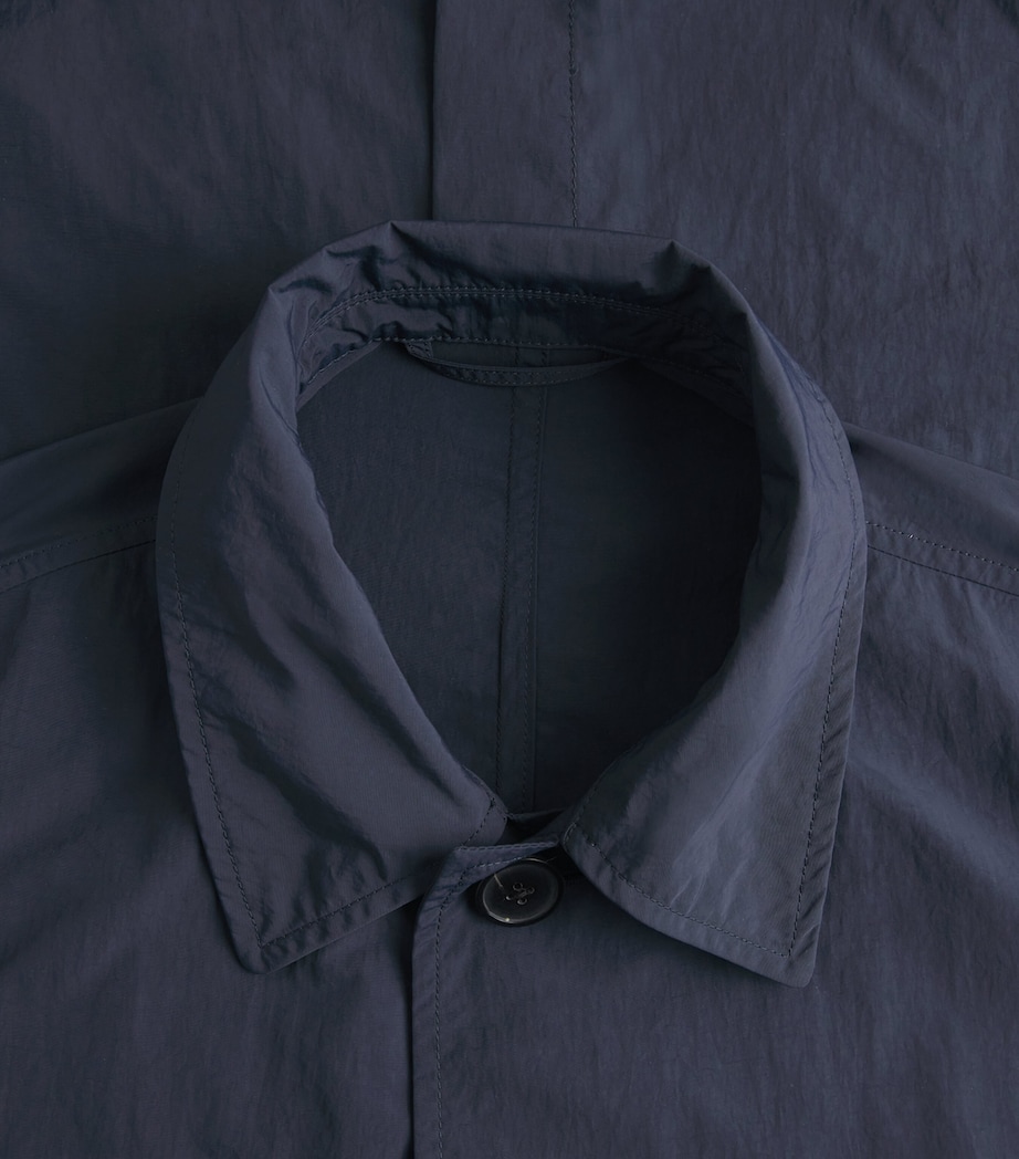 DRIES VAN NOTEN Mens Water-Repellent Coat Navy Image 6