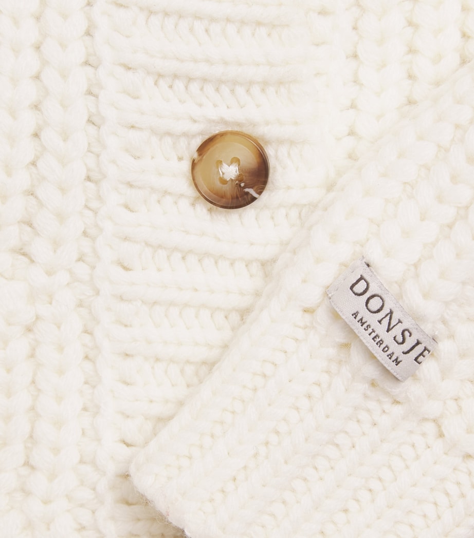 Donsje Button-Up Rikkie Cardigan (0 Months-4 Years) Oyster Grey Image 3