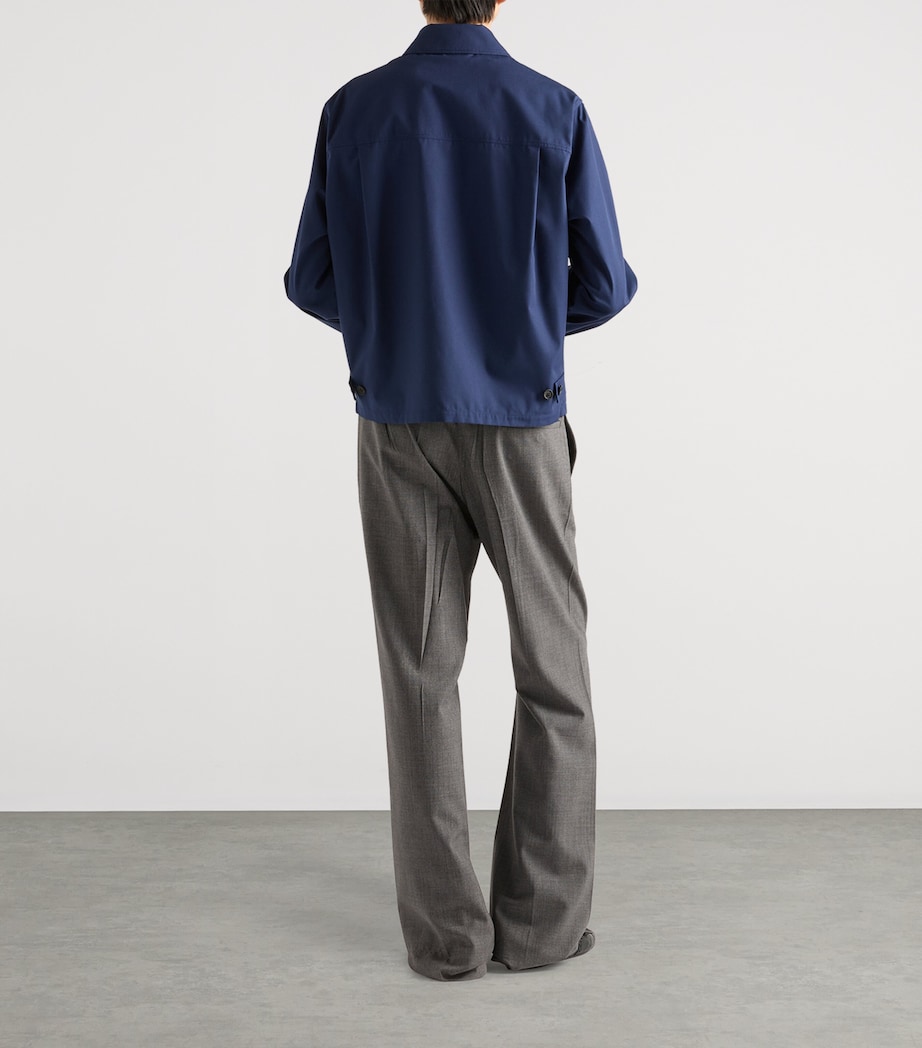 Technical Cotton Zip-Up Blouson Jacket F0216 Image 5