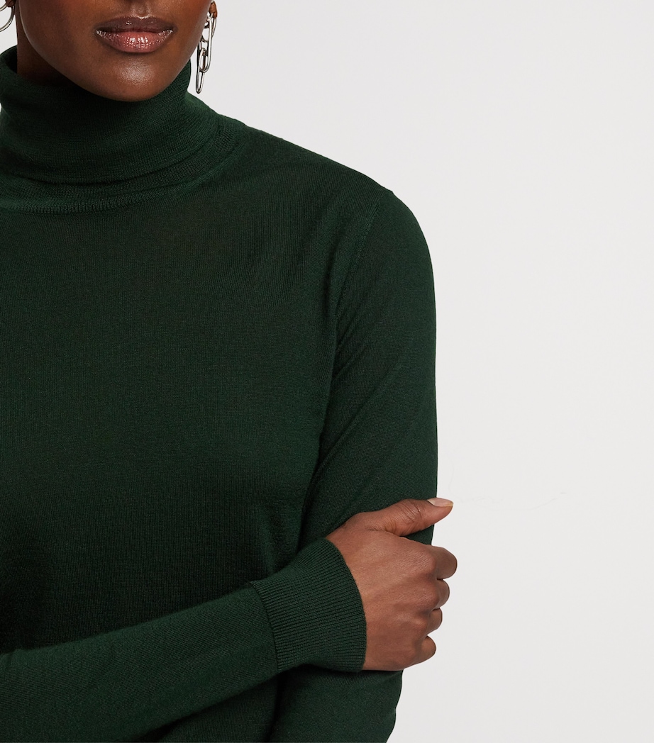 Cashmere Rollneck Sweater DARK RACING GREEN Image 7