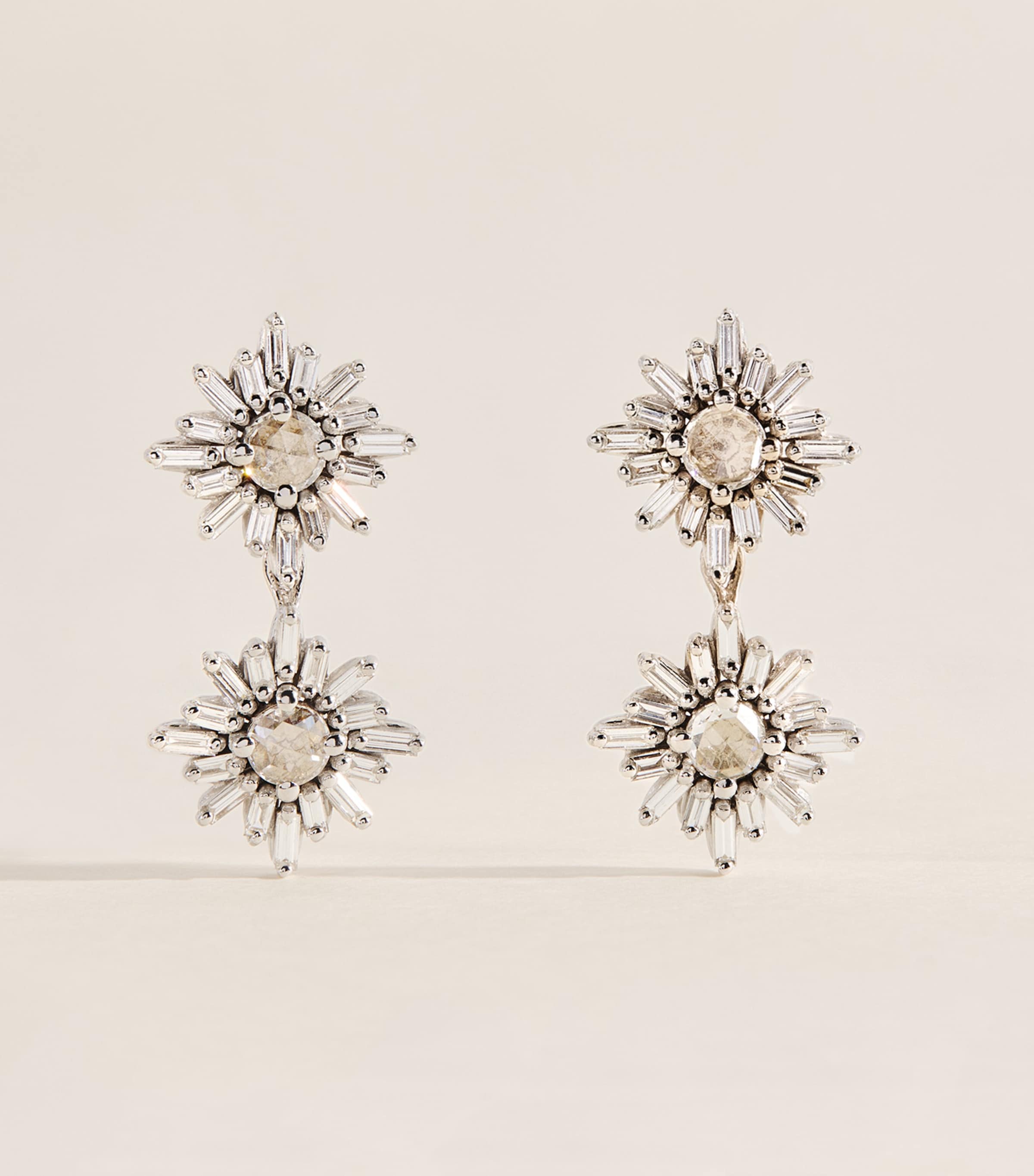 Suzanne Kalan White Gold and Diamond Doublet Earrings Wg/wd Image 1
