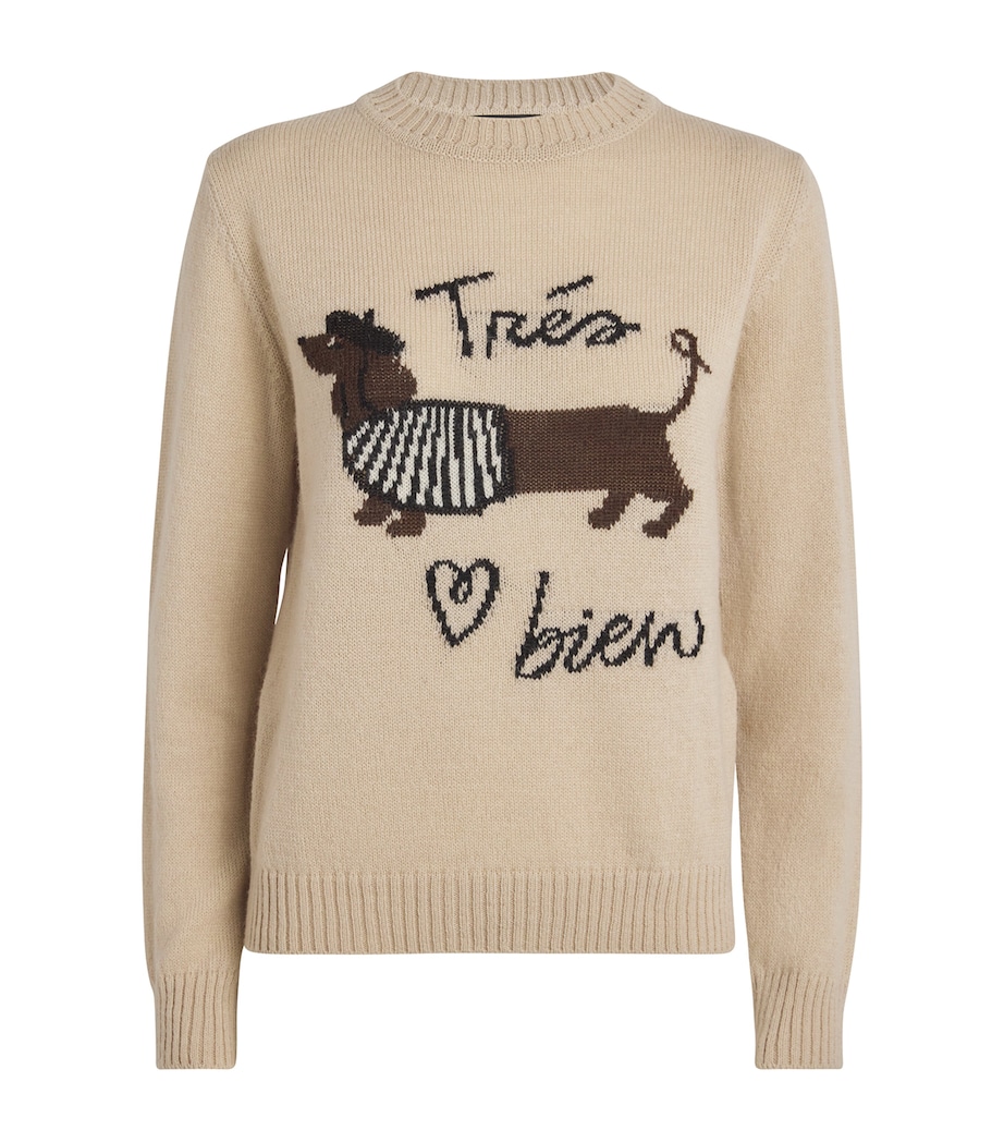Jacquard Dog Sweater SAND Image 1