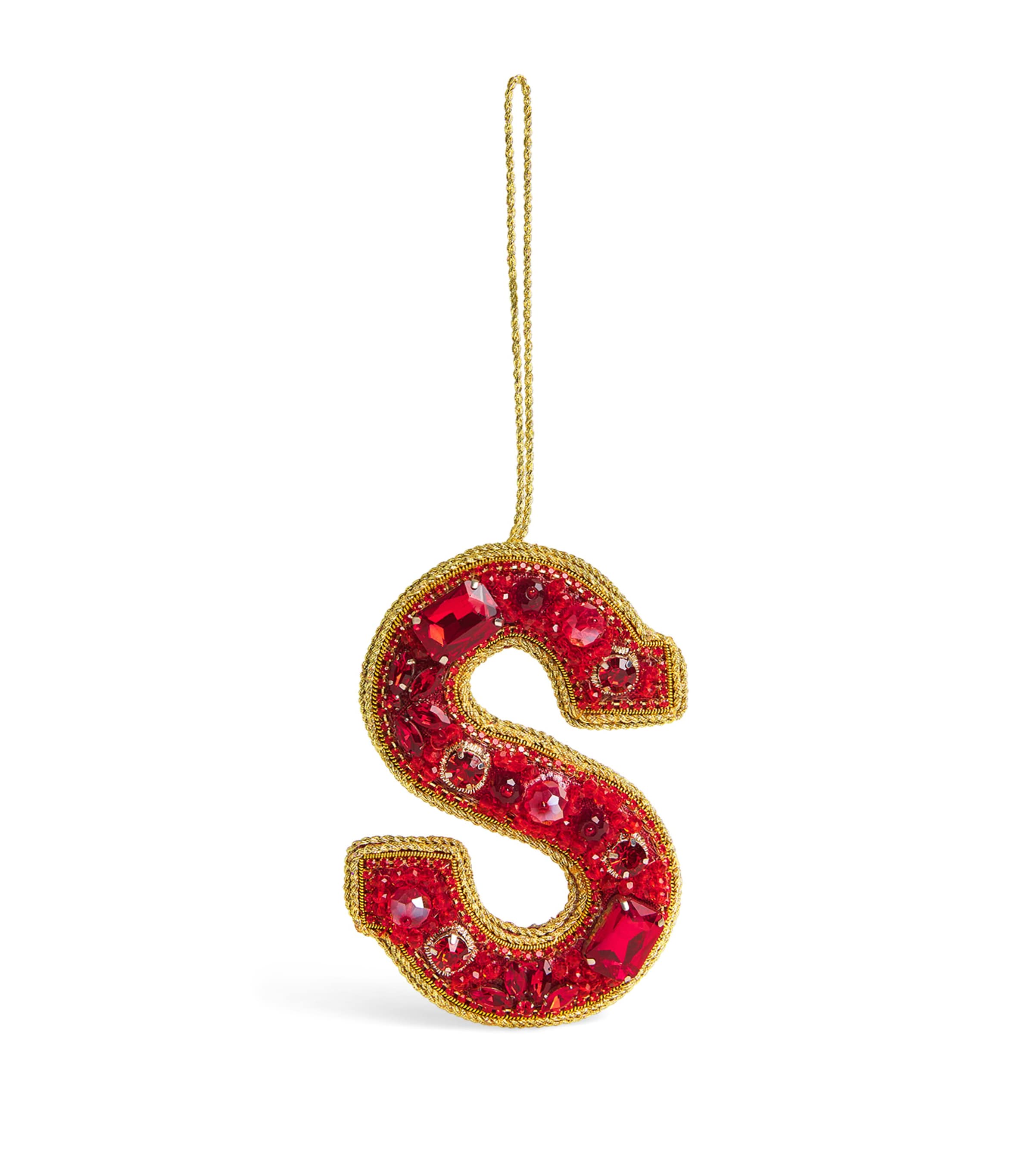 Embellished S Tree Decoration RED Image 1