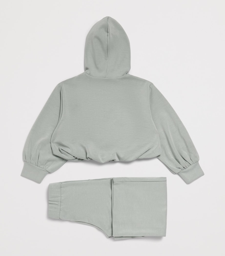 Emporio Armani Kids Logo Hoodie and Sweatpants Set (4-14 Years) Iceberg Green Image 2