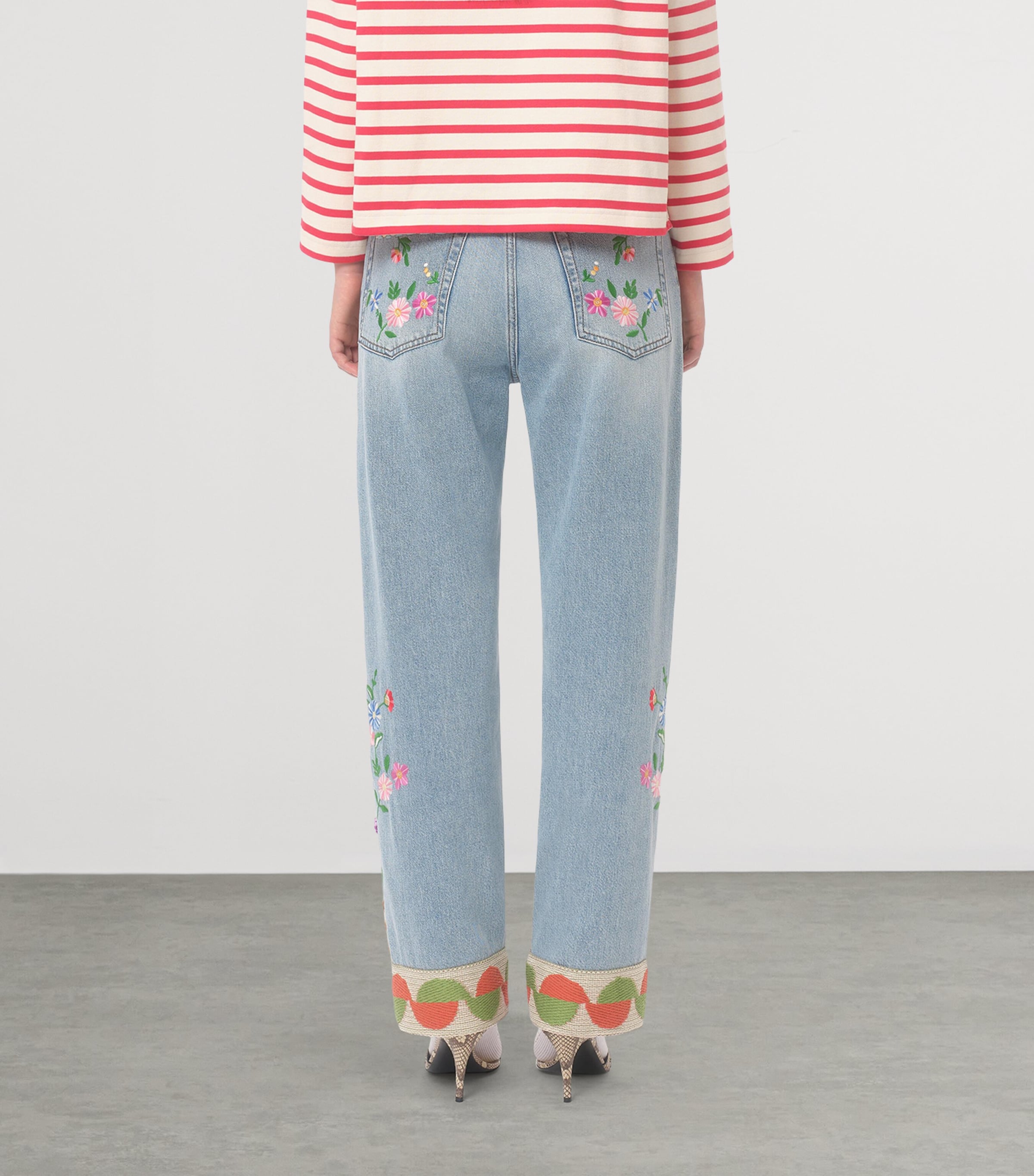 【関税込み】VALENTINO GARAVANI FLORAL JEANS Valentino Garavani Denim Jeans | Saks Fifth Avenue