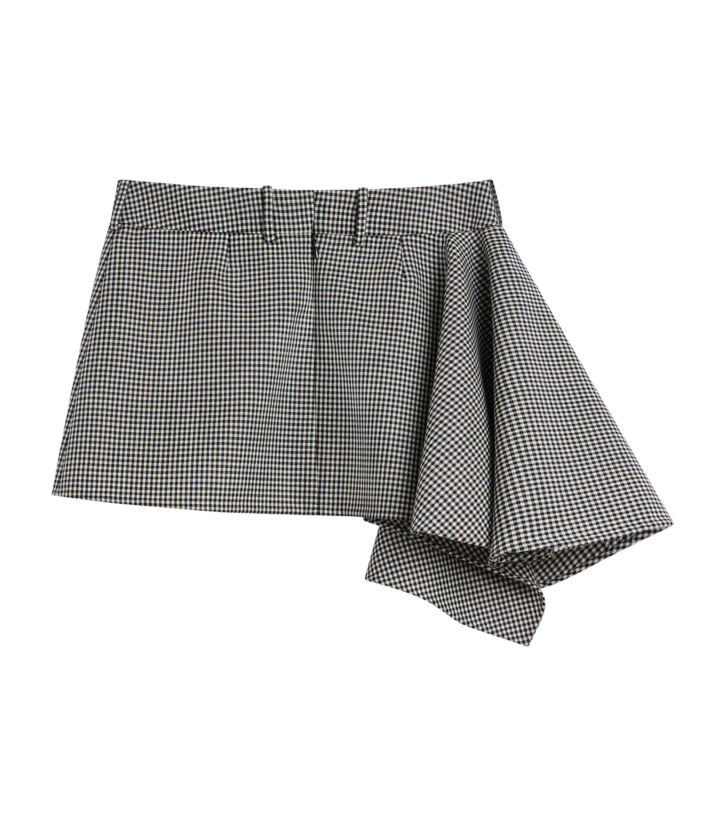 Givenchy Womens Wool Houndstooth Slashed Mini Skirt Image 4