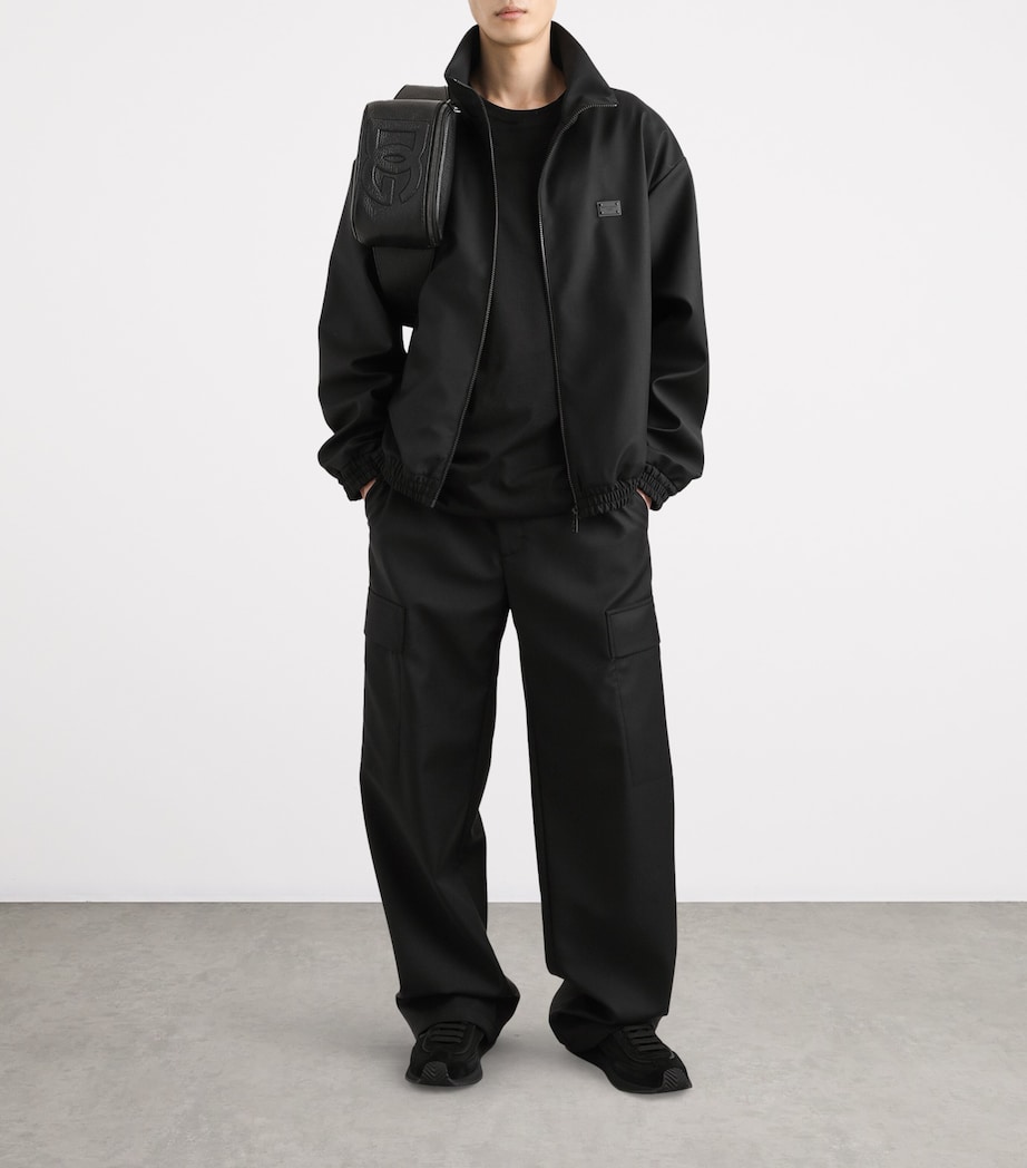 Virgin Wool Logo Tag Jacket N0000-BLACK Image 2