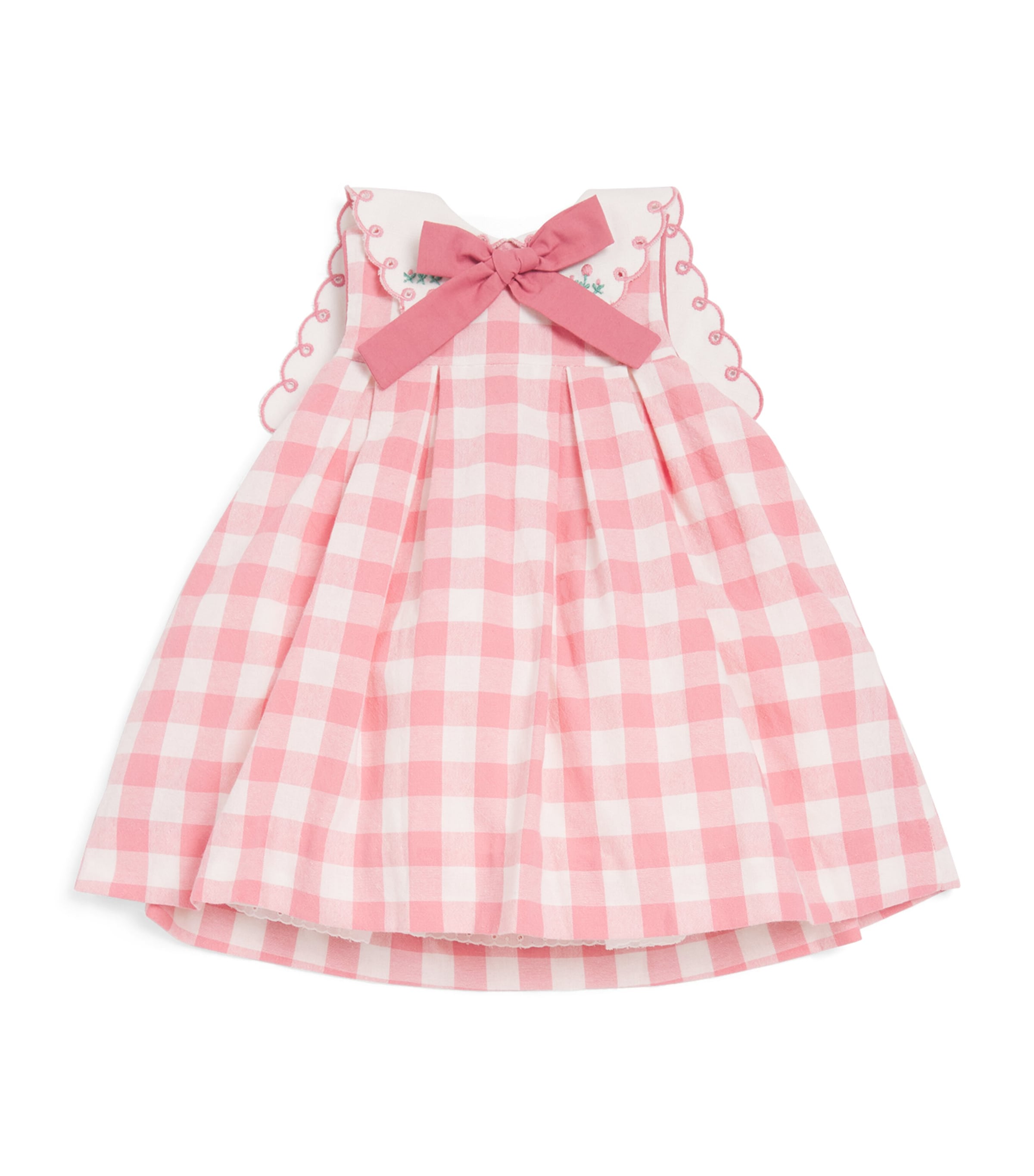 PEPA LONDON Cotton Gingham Dress (12 Months-4 Years) Red Image 1