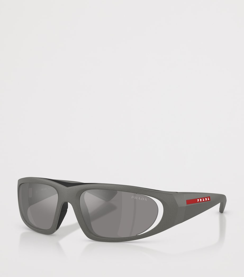 Prada Linea Rossa Irregular Sunglasses Grey Image 2