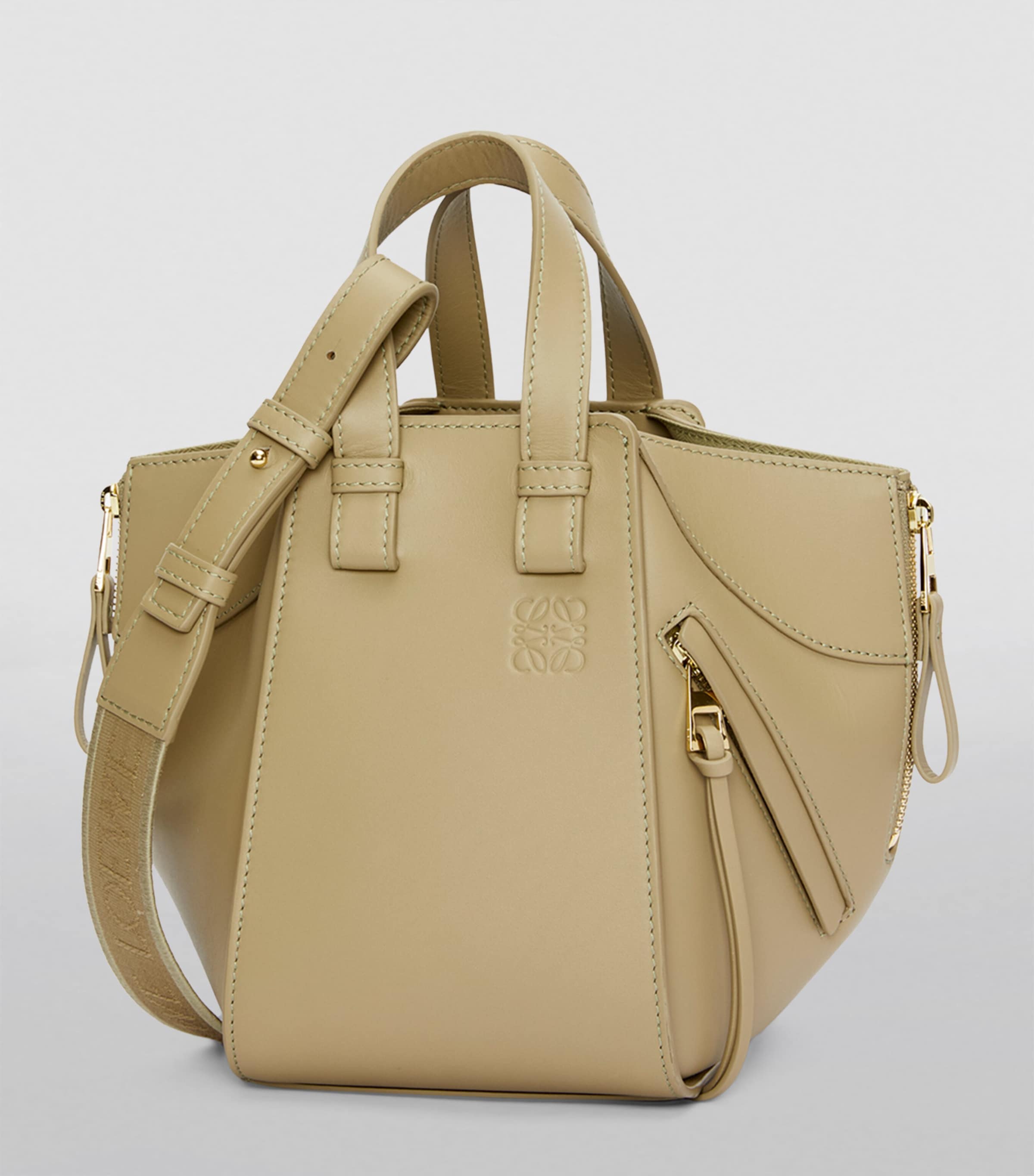 Compact Hammock Top-Handle Bag CLAY GREEN Image 3