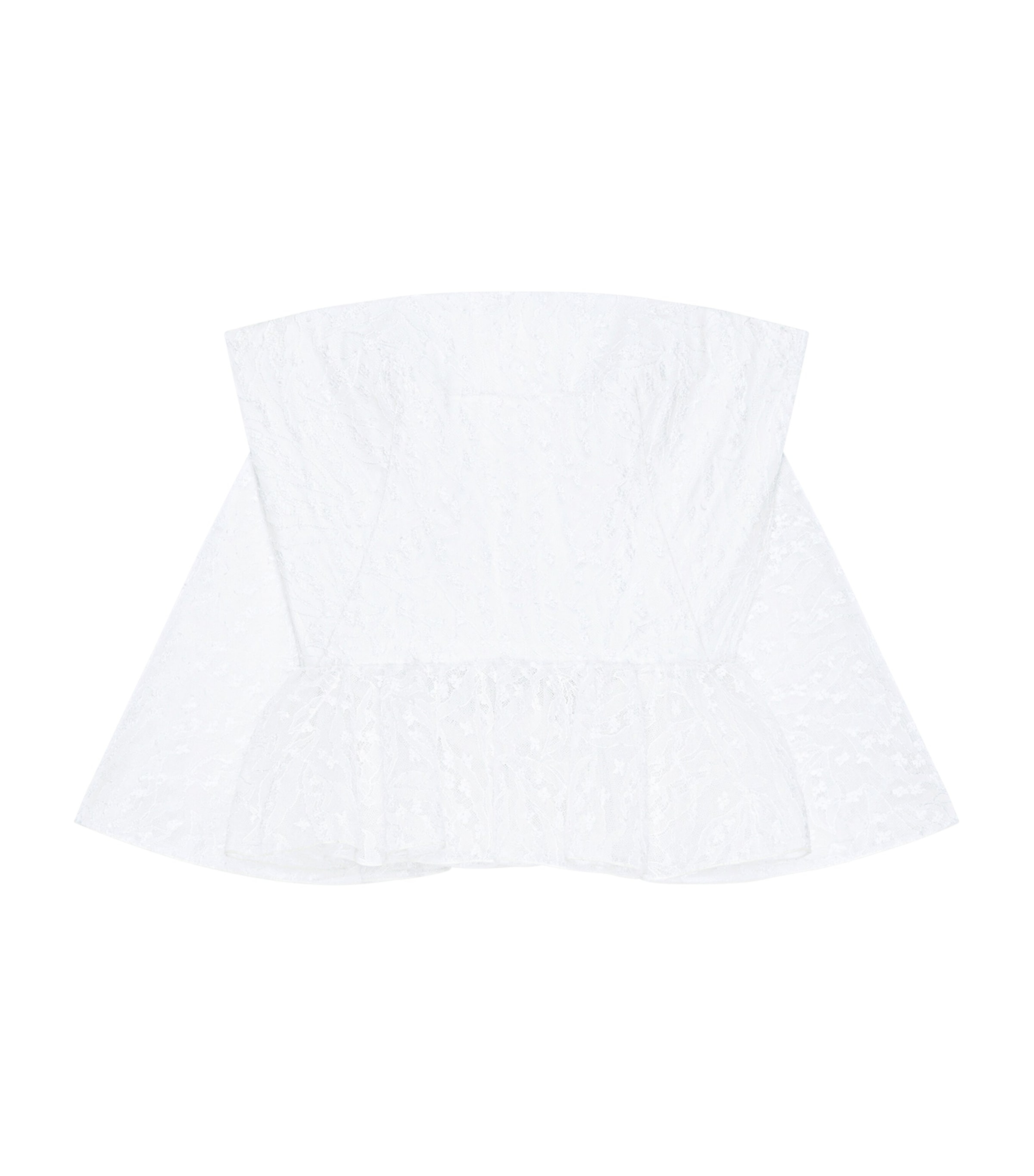 Lace Cape-Back Corset WHITE Image 1
