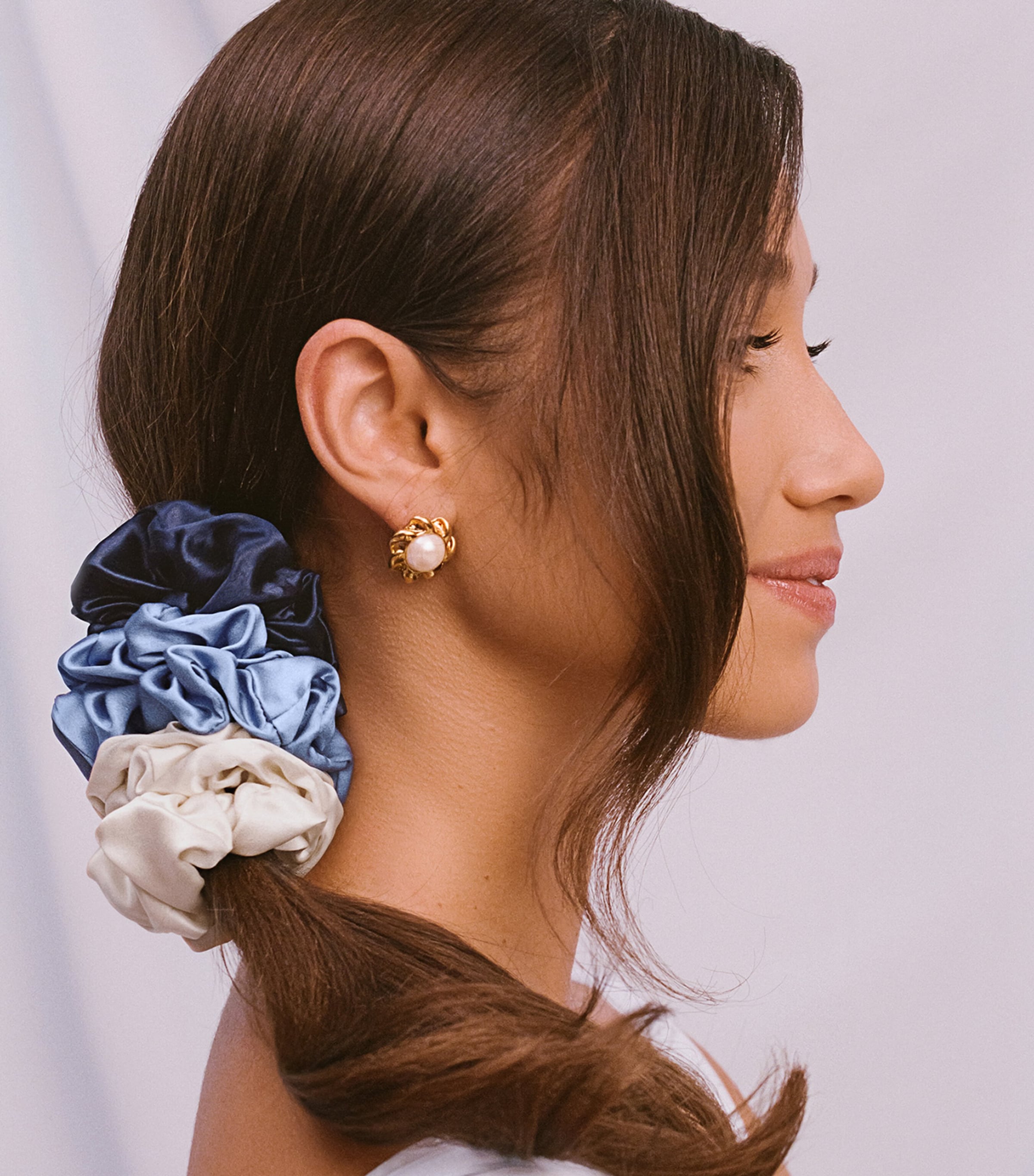 Slip Pure Silk Large Scrunchies (Pack of 4) Skye Image 3