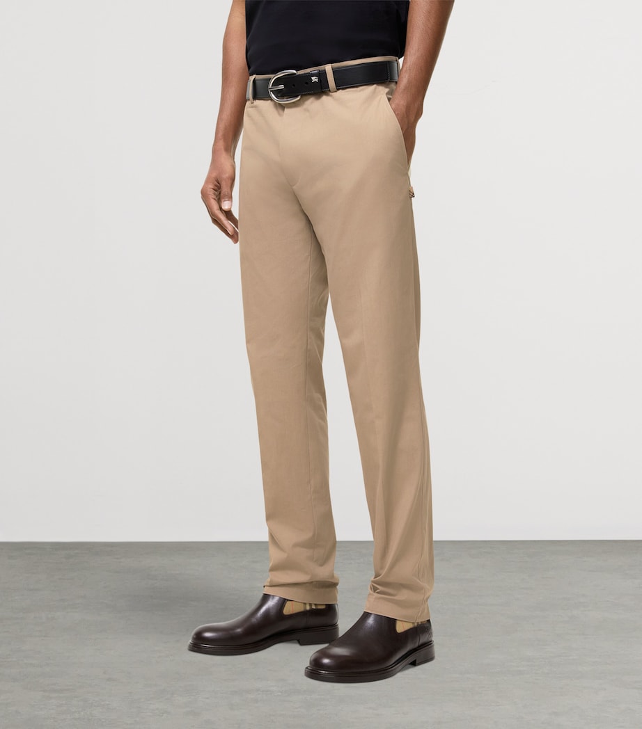 Burberry Mens Cotton Twill Slim Chinos Saltmarsh Beige Image 2