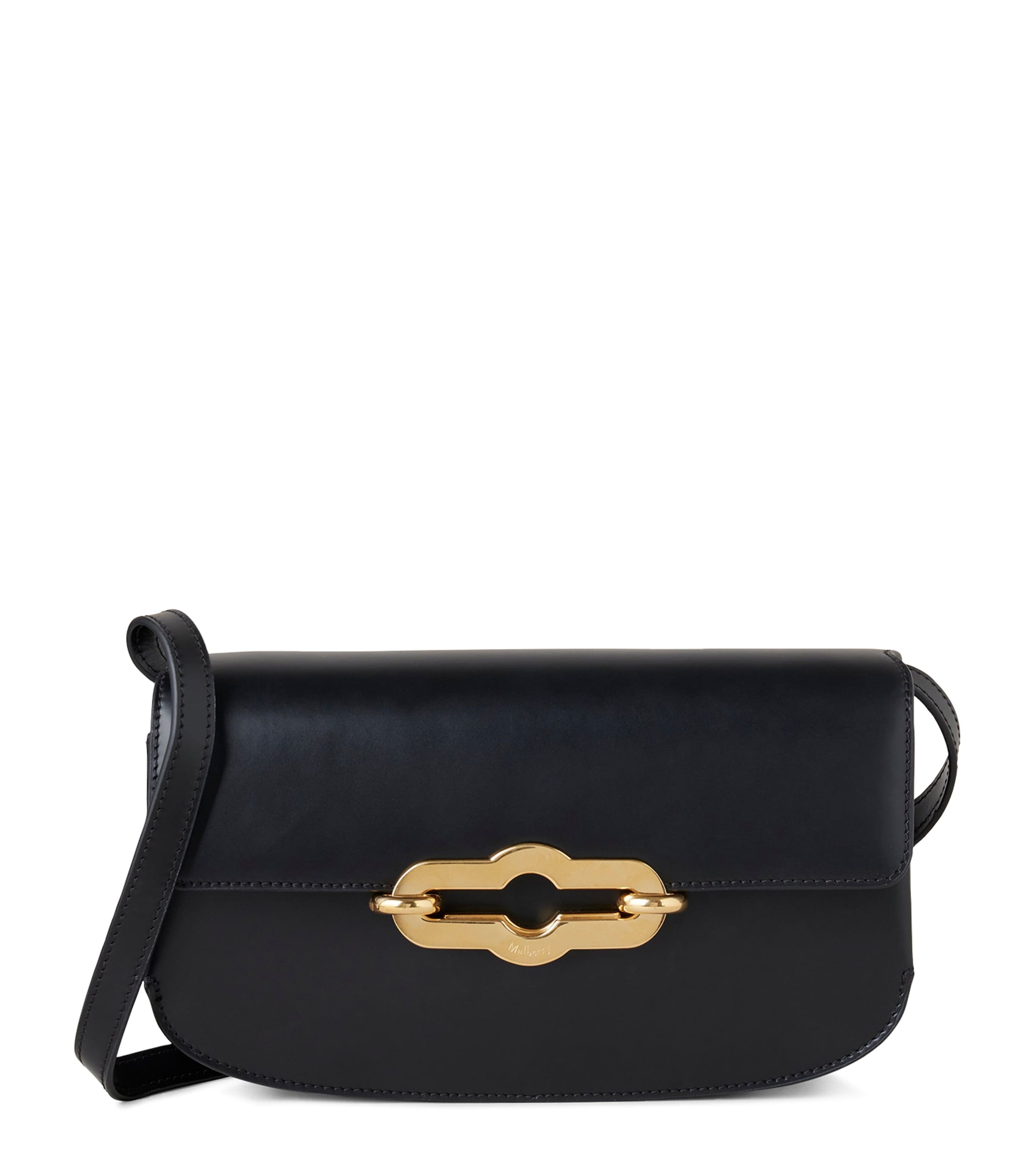 Shop Mulberry Leather East-west Pimlico Shoulder Bag In Black