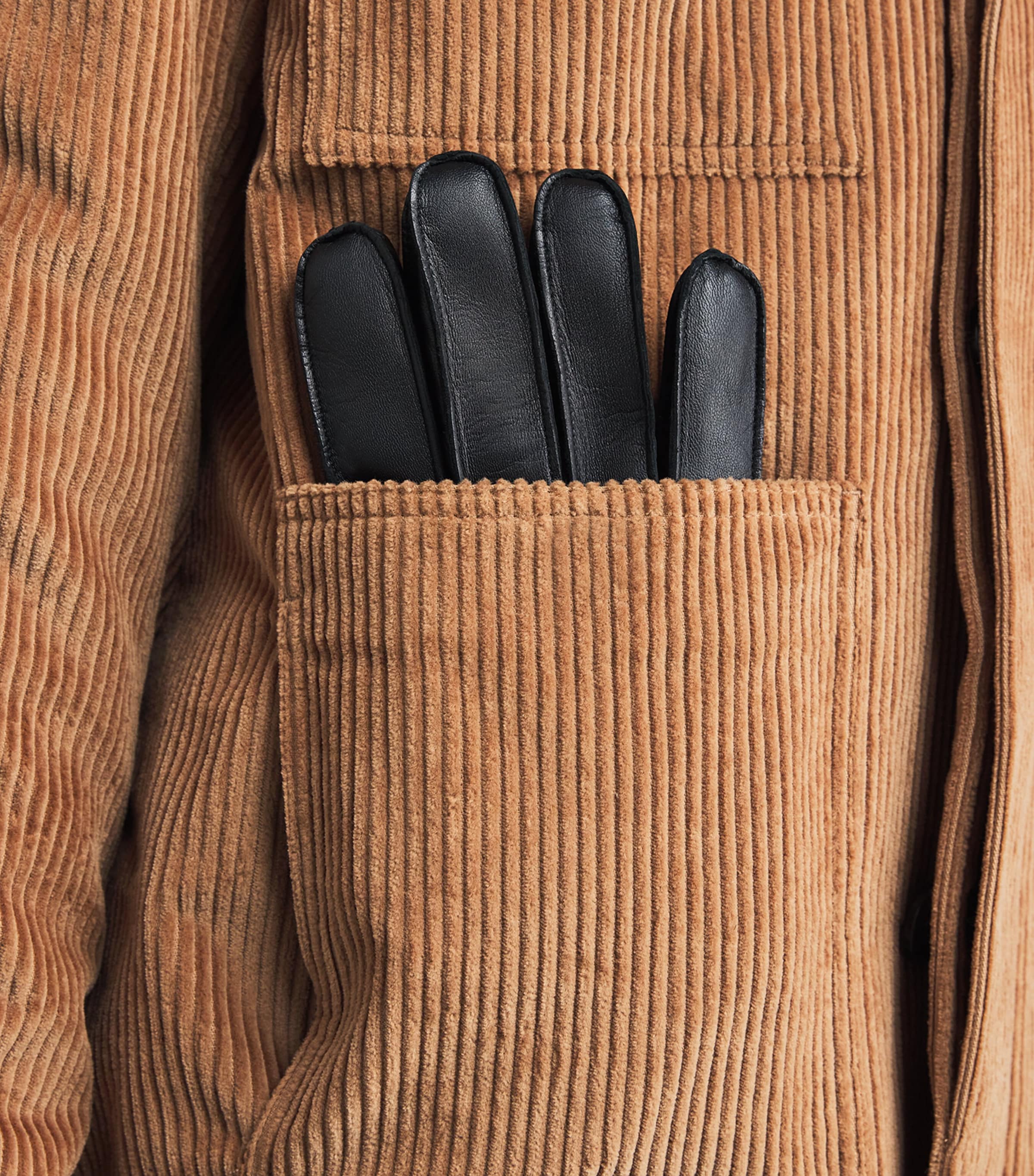 Corduroy Ami de Coeur Field Jacket 280 - CAMEL Image 7