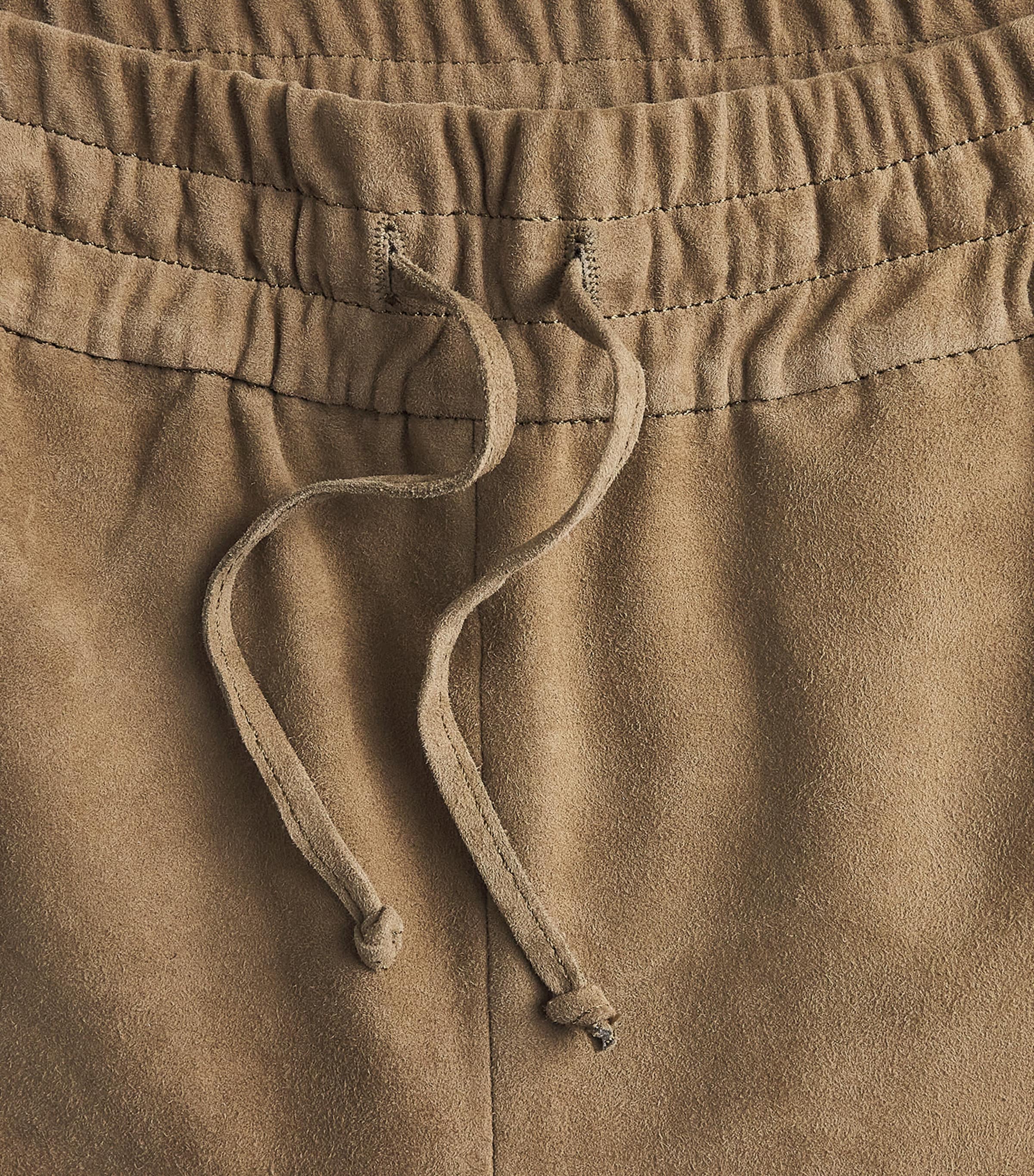 Arma Womens Suede Blair Straight Trousers Olive Image 5