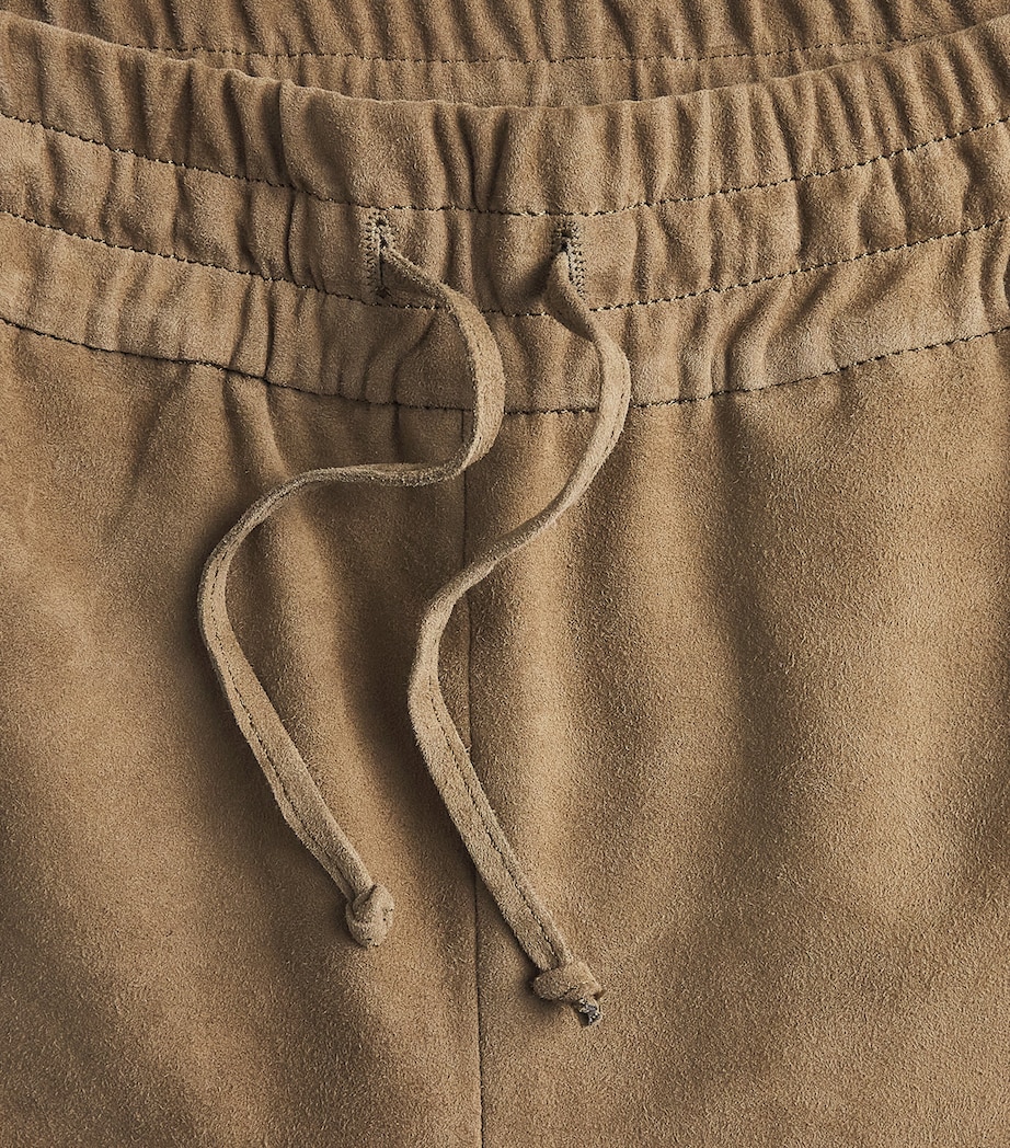 Arma Womens Suede Blair Straight Trousers Olive Image 5