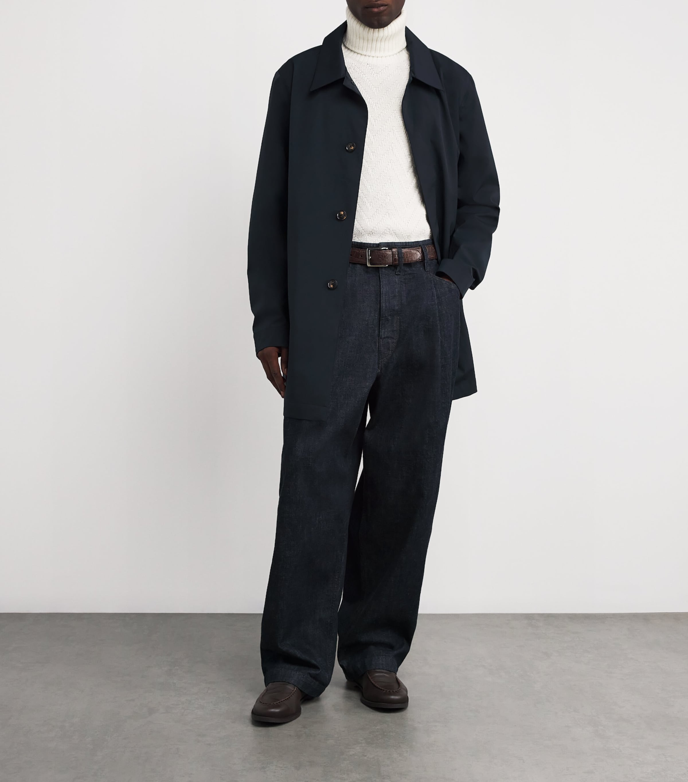 Virgin Wool Rollneck Sweater 010WHITE Image 2