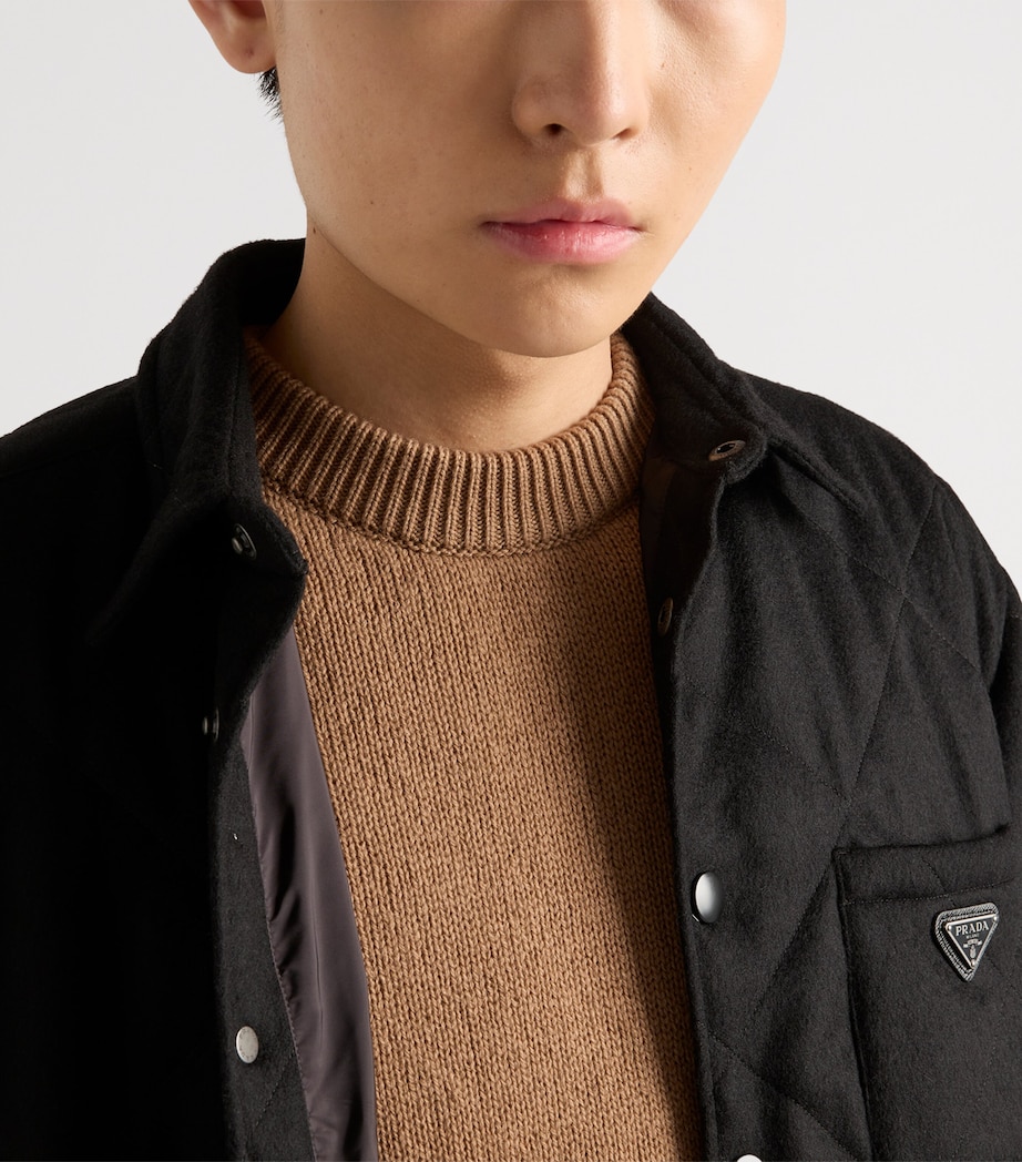 Cashmere Padded Overshirt F0002 Image 3