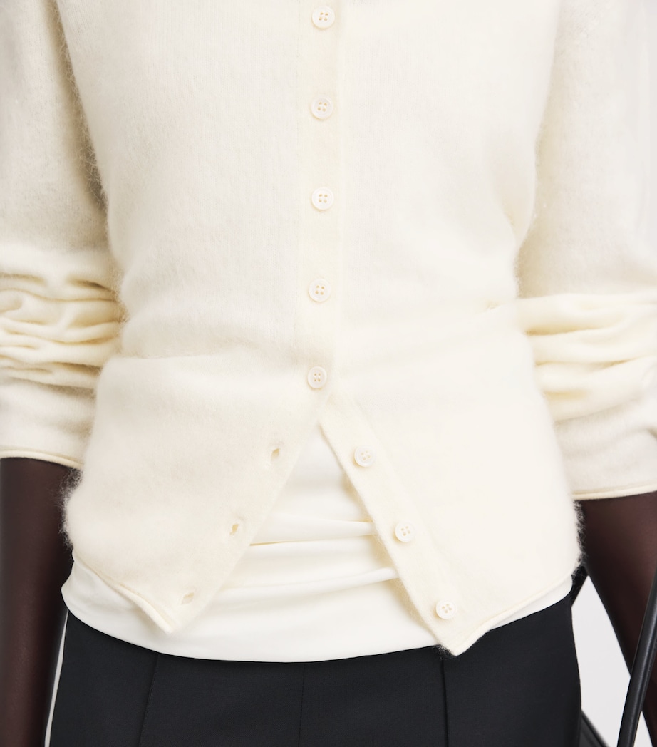 Voranida Womens Wool-Cashmere Maris Cardigan Ecru Image 3