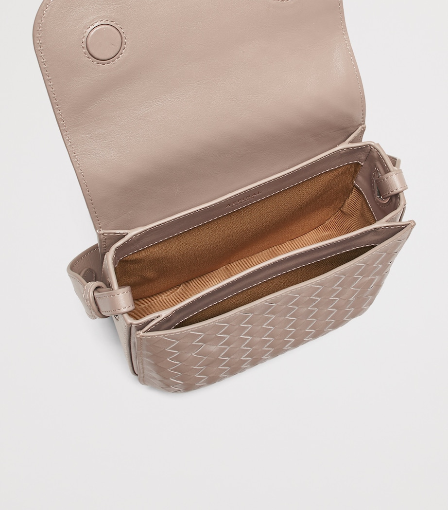 Aspinal Of London Woven Leather Ella Cross-Body Bag Moleskin Image 5