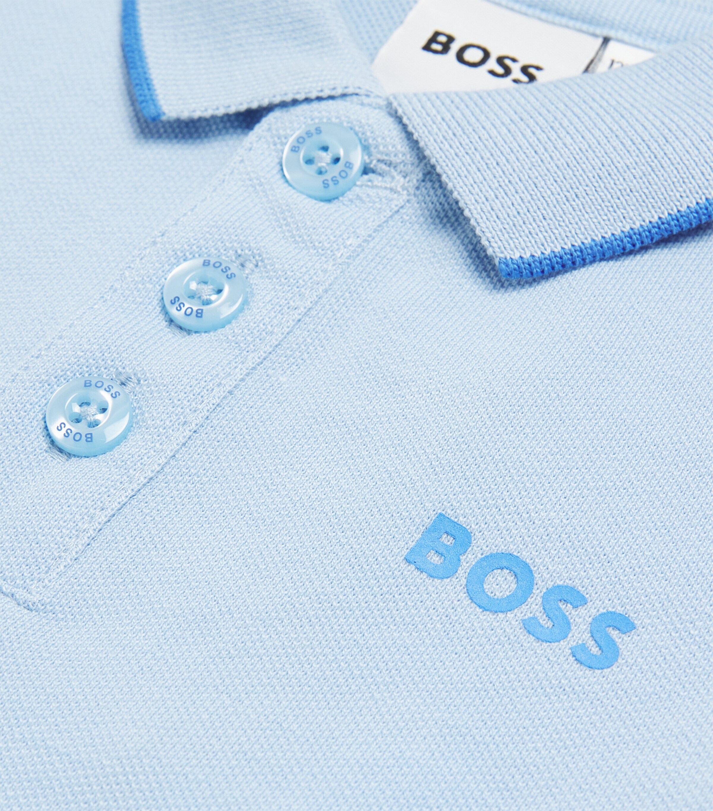 Cotton Logo Polo Shirt (3-18 Months) 887 PERSIAN BLUE Image 4