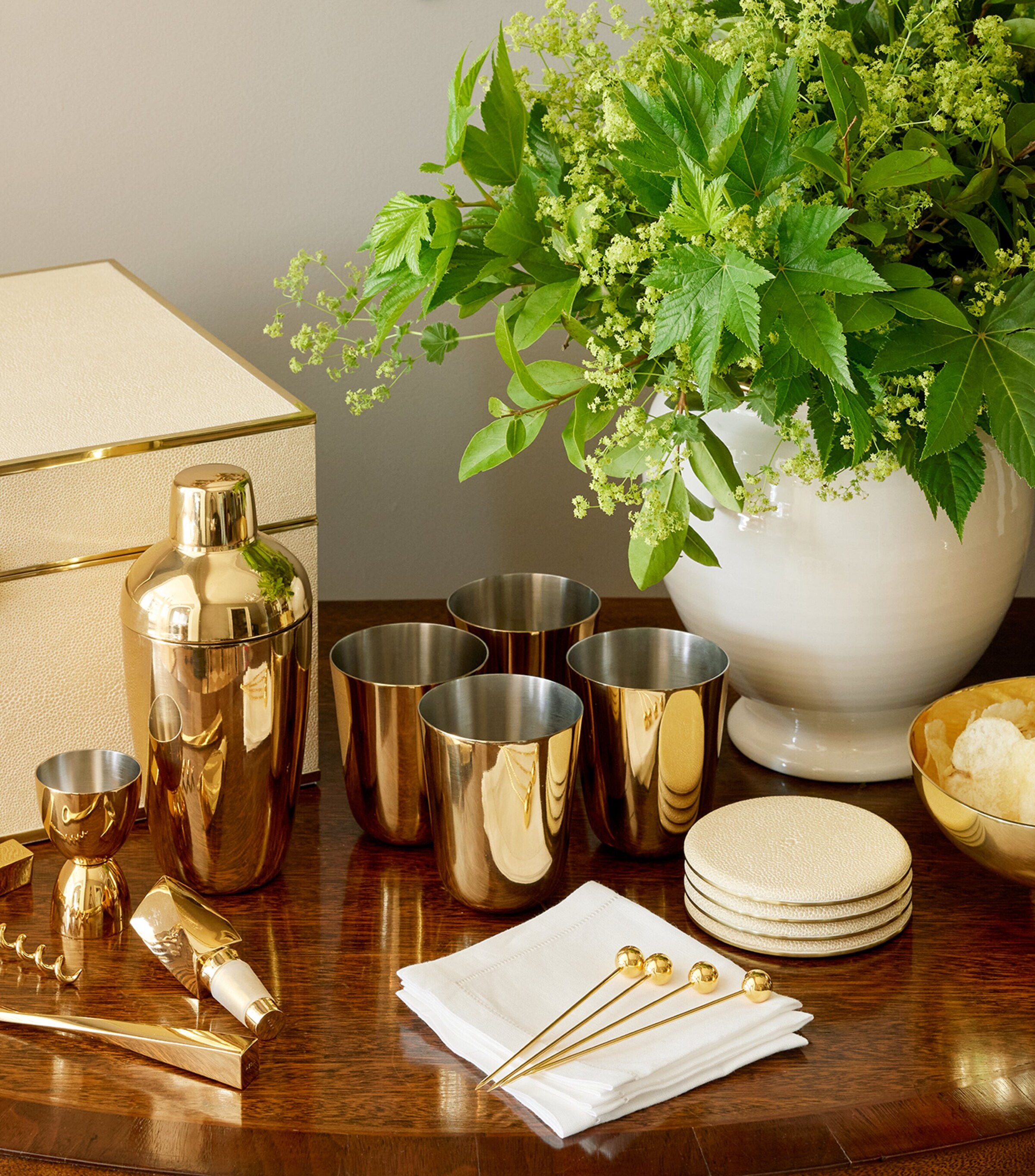 Set of 4 Stainless Steel Fausto Julep Cups GOLD Image 2