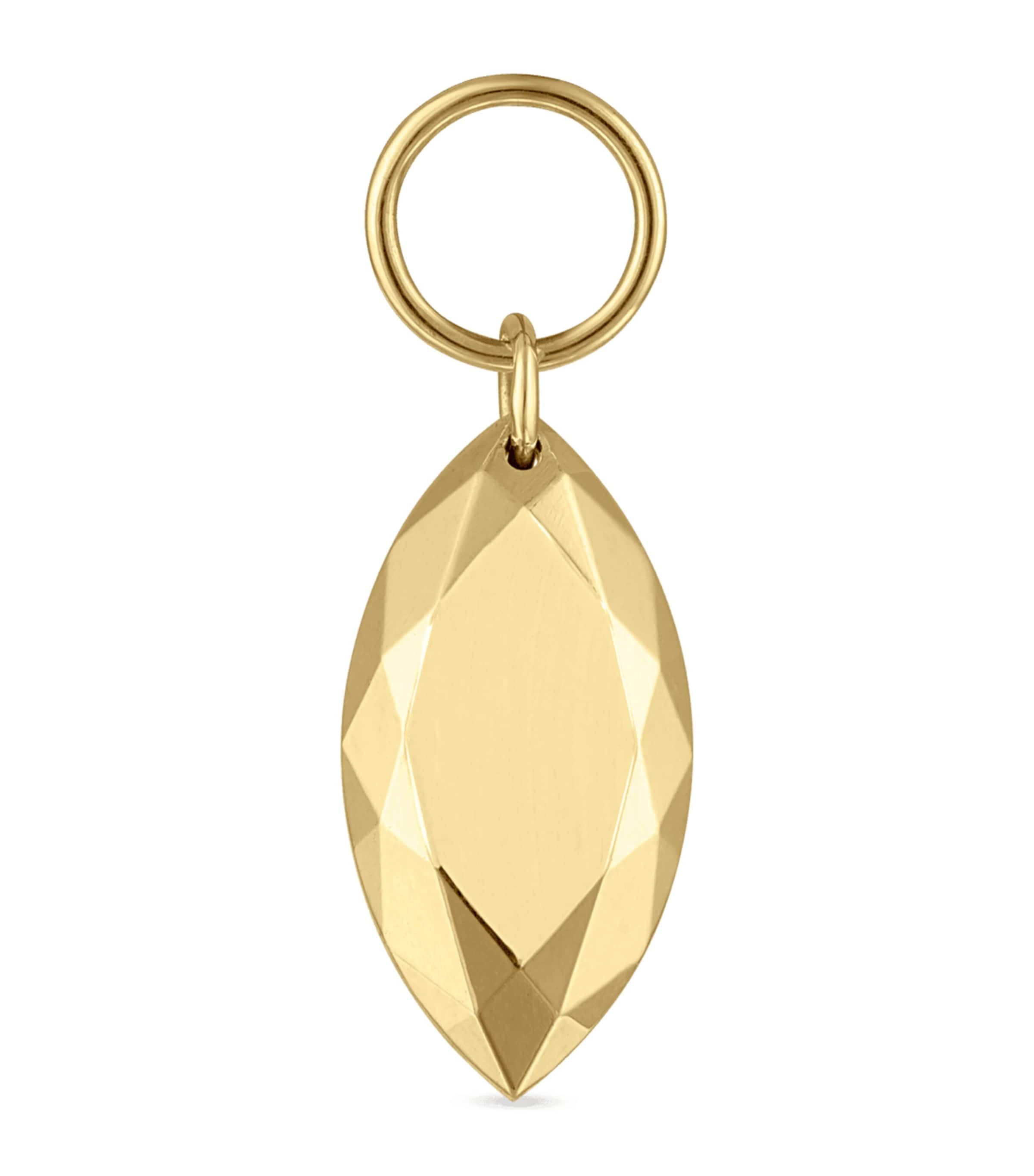 Shop Maria Tash Faceted Gold Marquise Charm