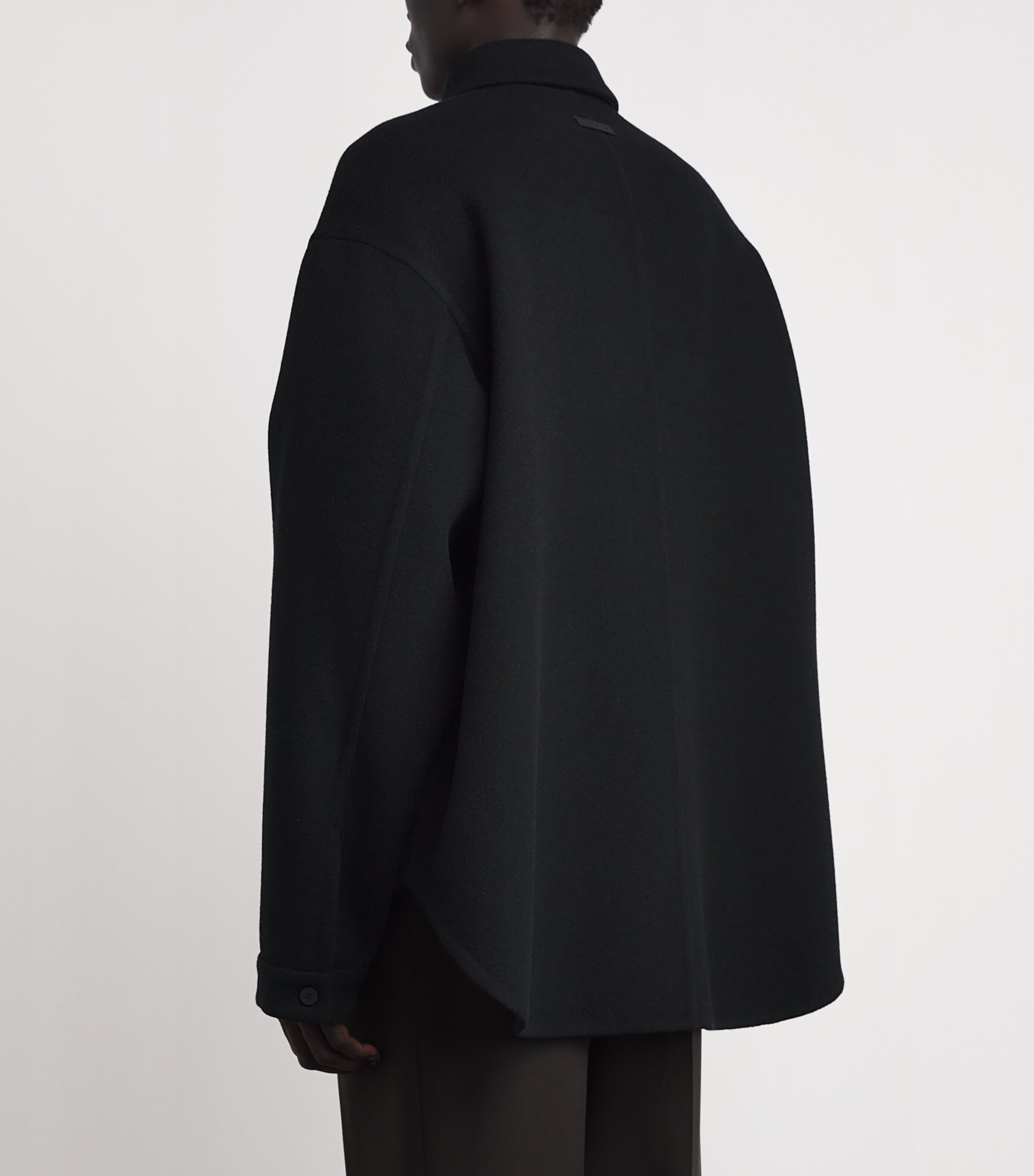 Fear Of God Mens Wool-Cashmere Overshirt Black/ Image 5