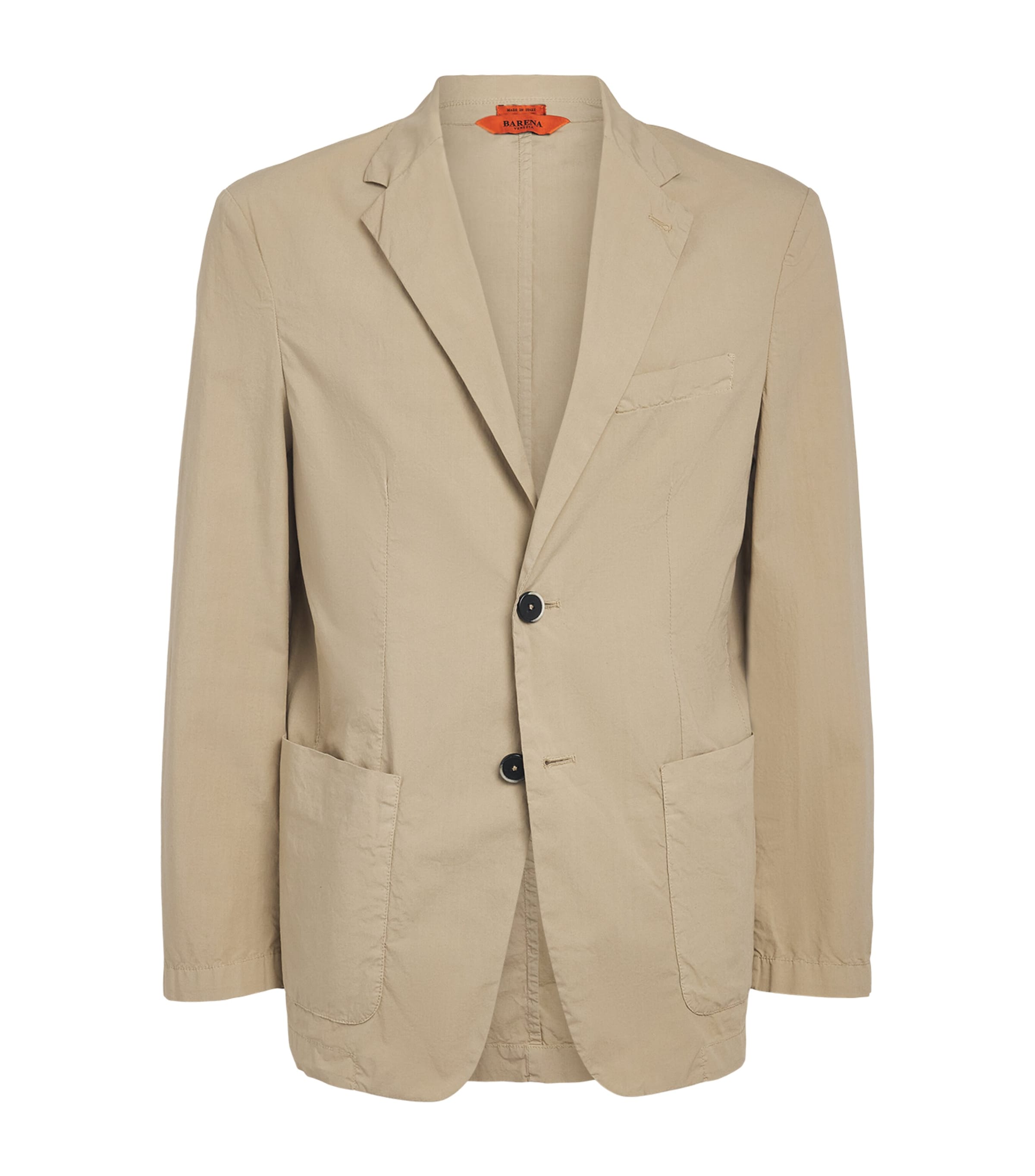 Barena Mens Stretch-Cotton Borgo Jacket Beige Image 1